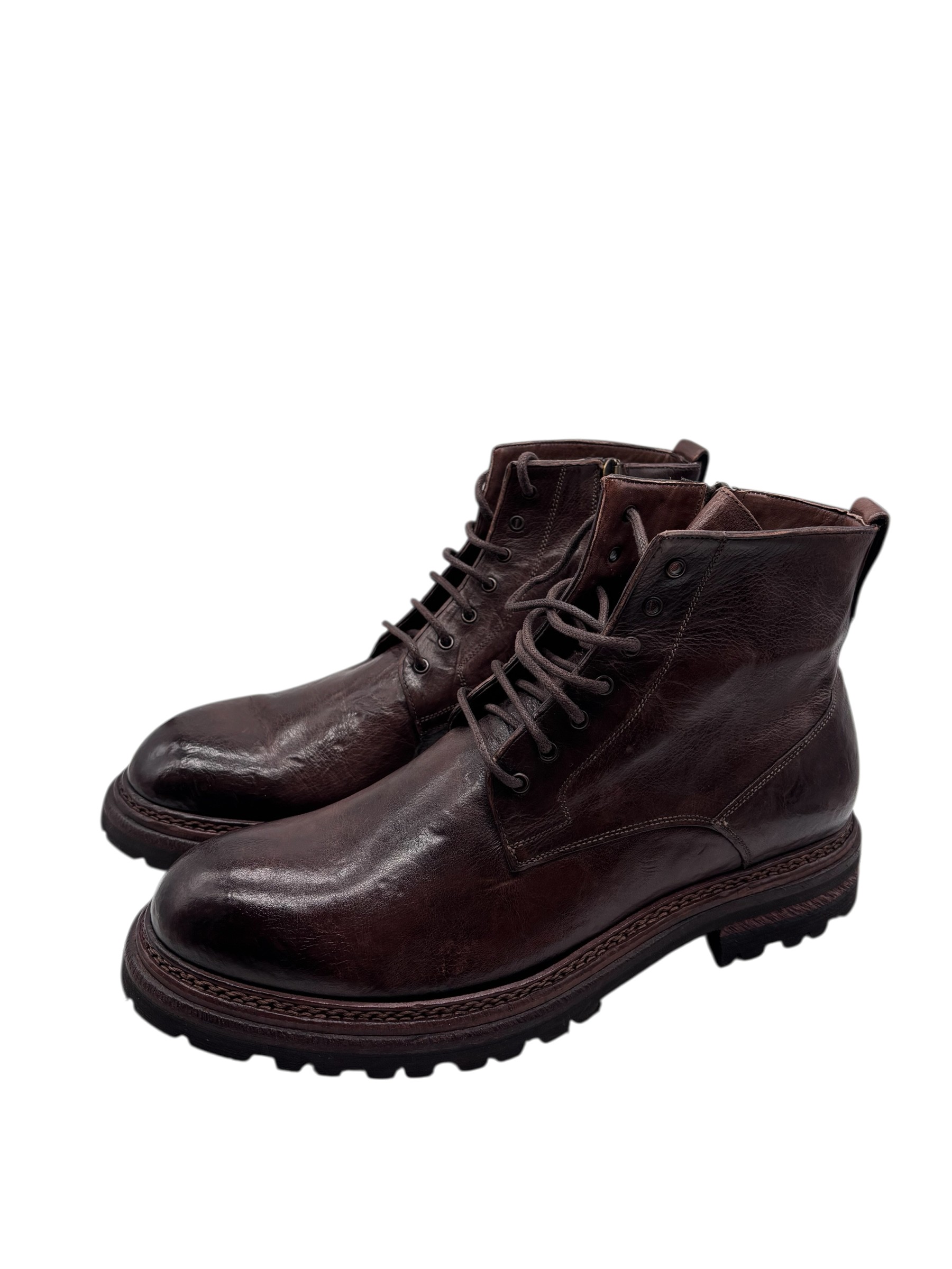 Brecos - Stivaletti uomo in pelle testa di moro - 42