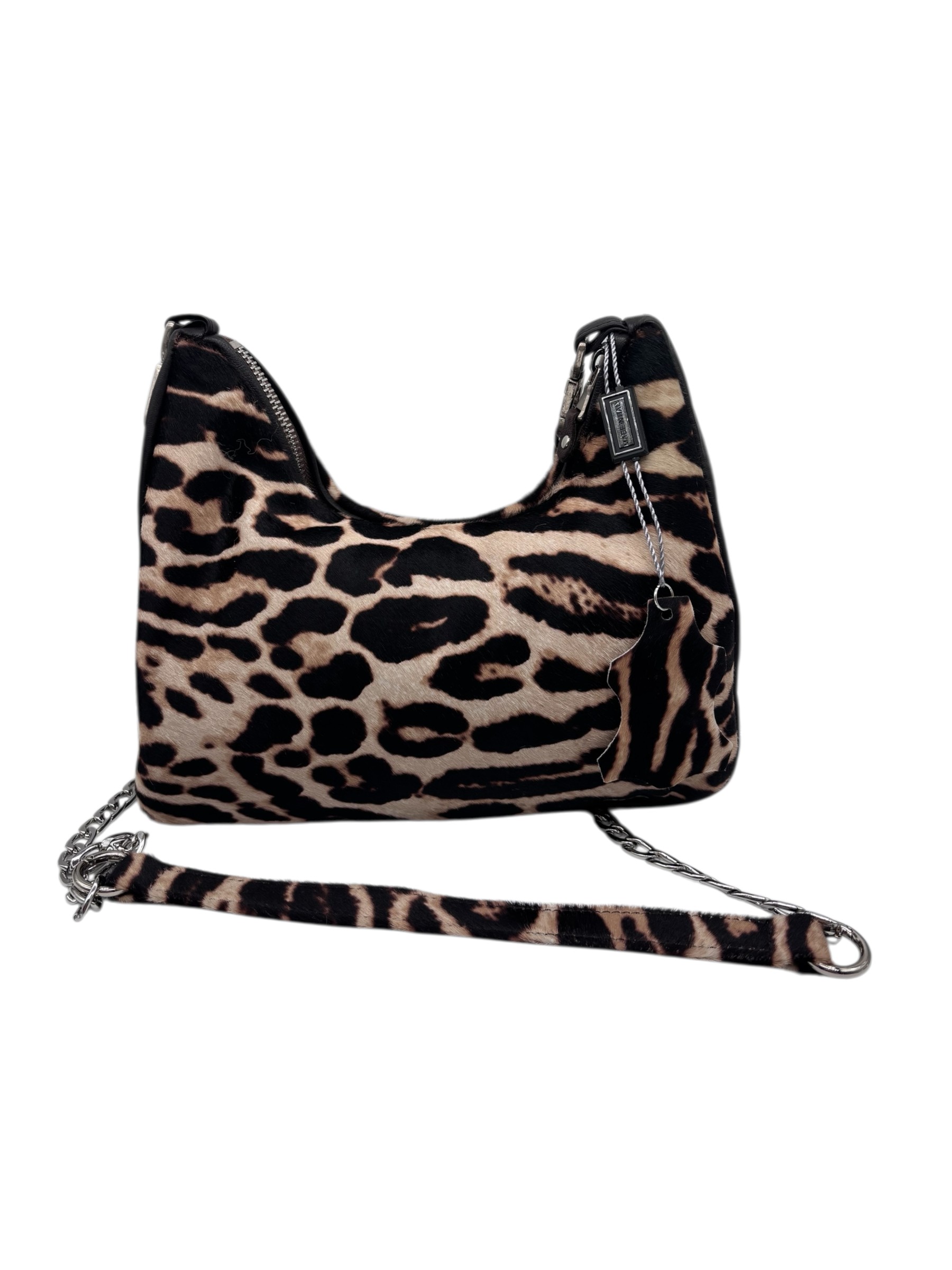 Raphael - Borsa a tracolla in pelle e cavallino leopardato