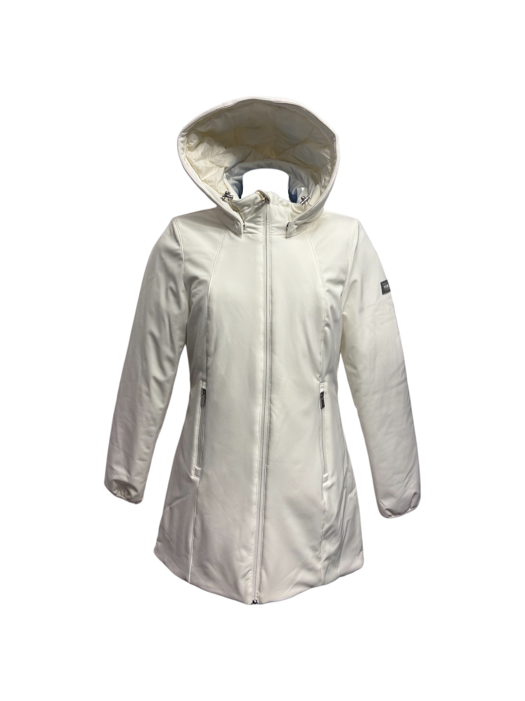 Yes Zee – Giubbotto bianco lungo donna in softshell - S