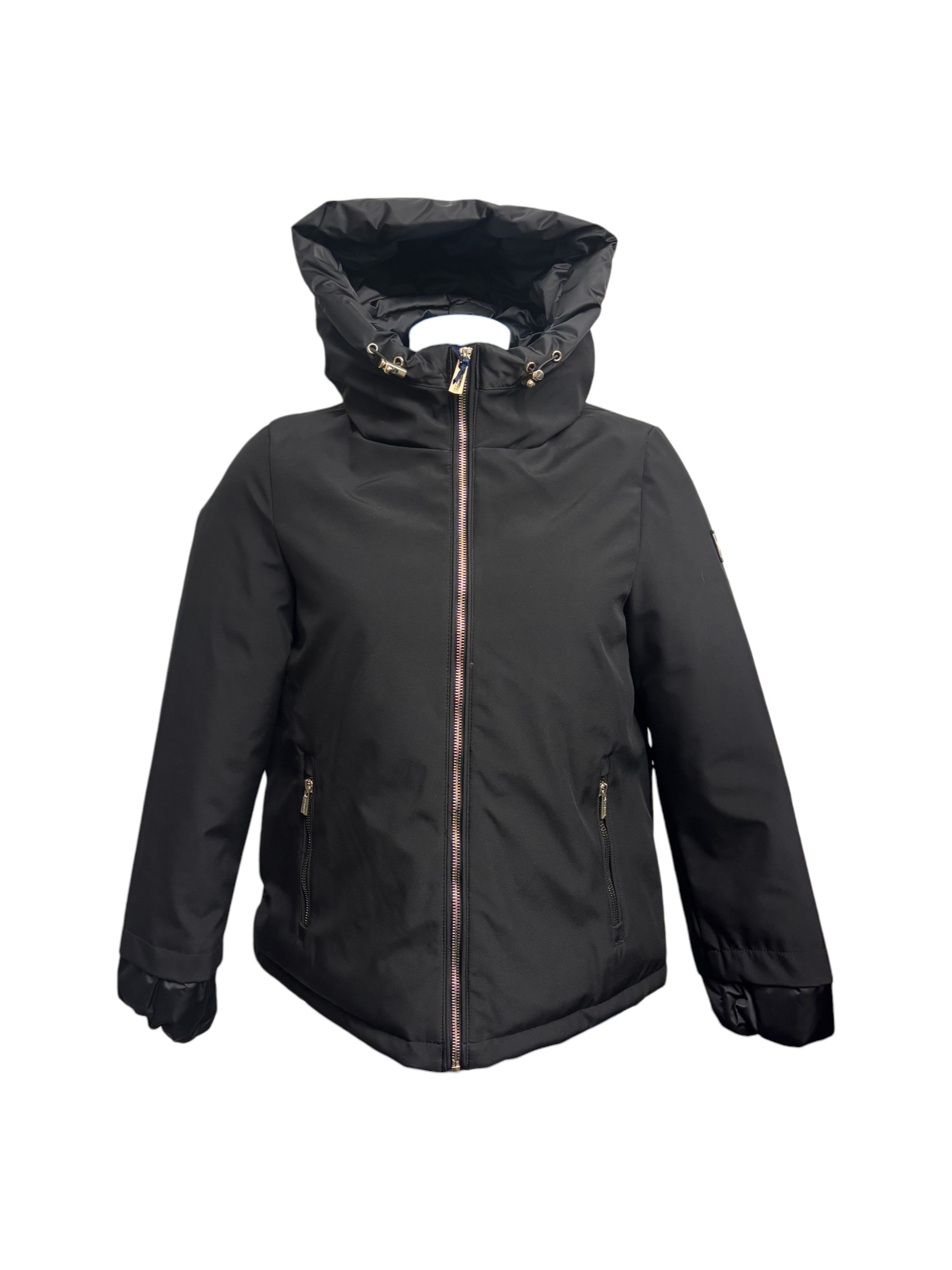 Yes Zee - Giubbino nero donna con cappuccio