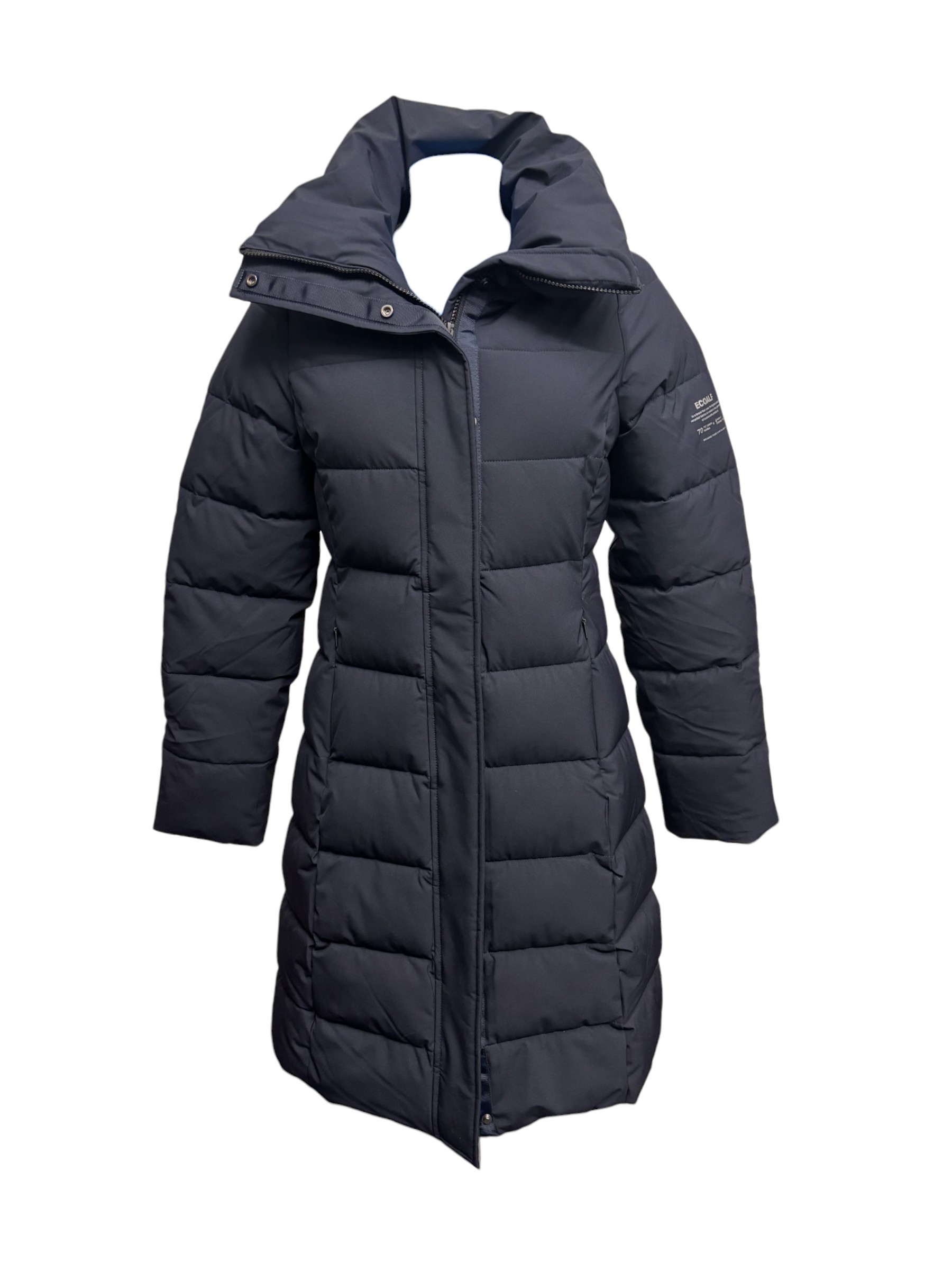 Ecoalf - Piumino lungo blu donna