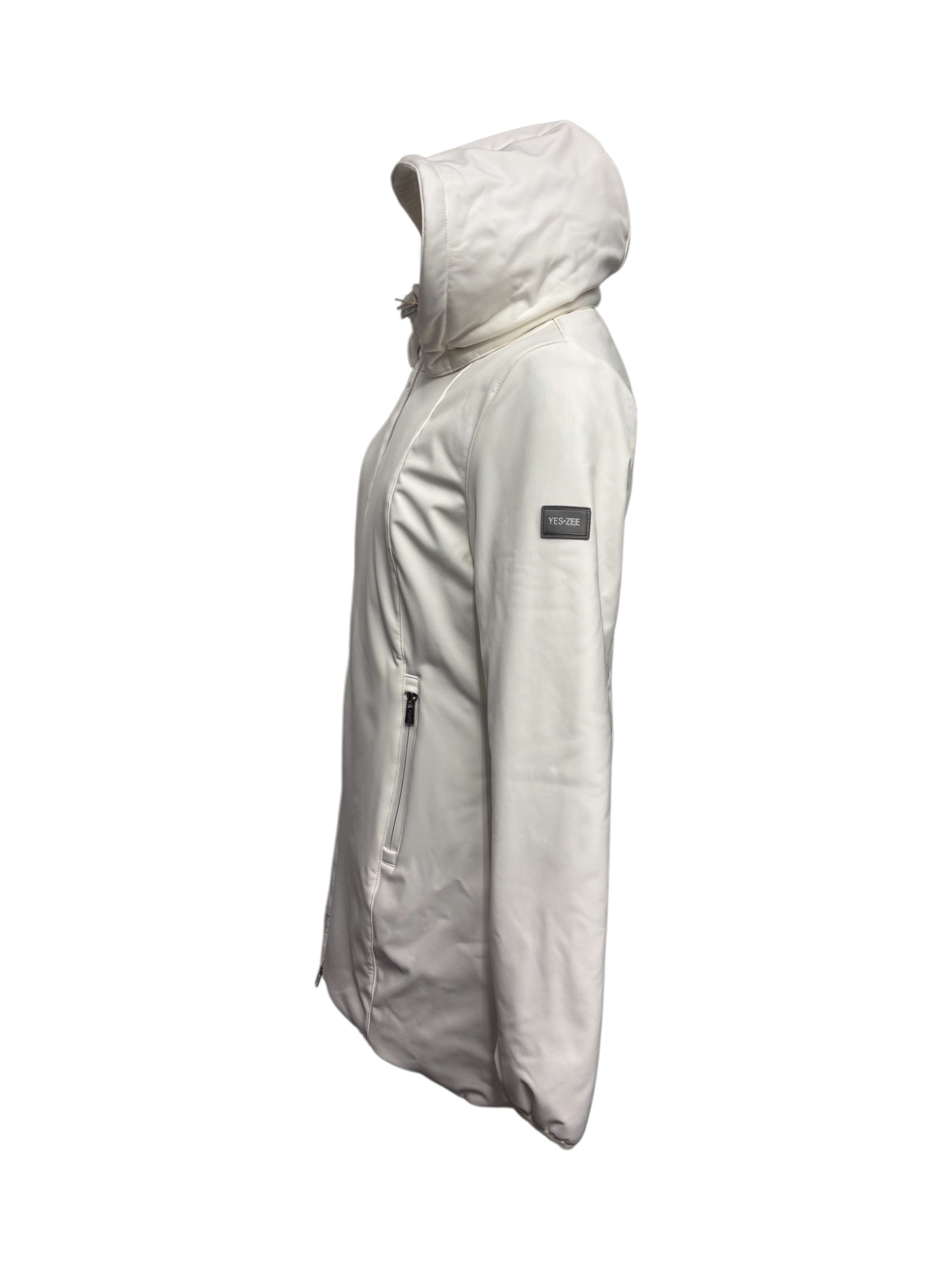 Yes Zee – Giubbotto bianco lungo donna in softshell - S - immagine 2