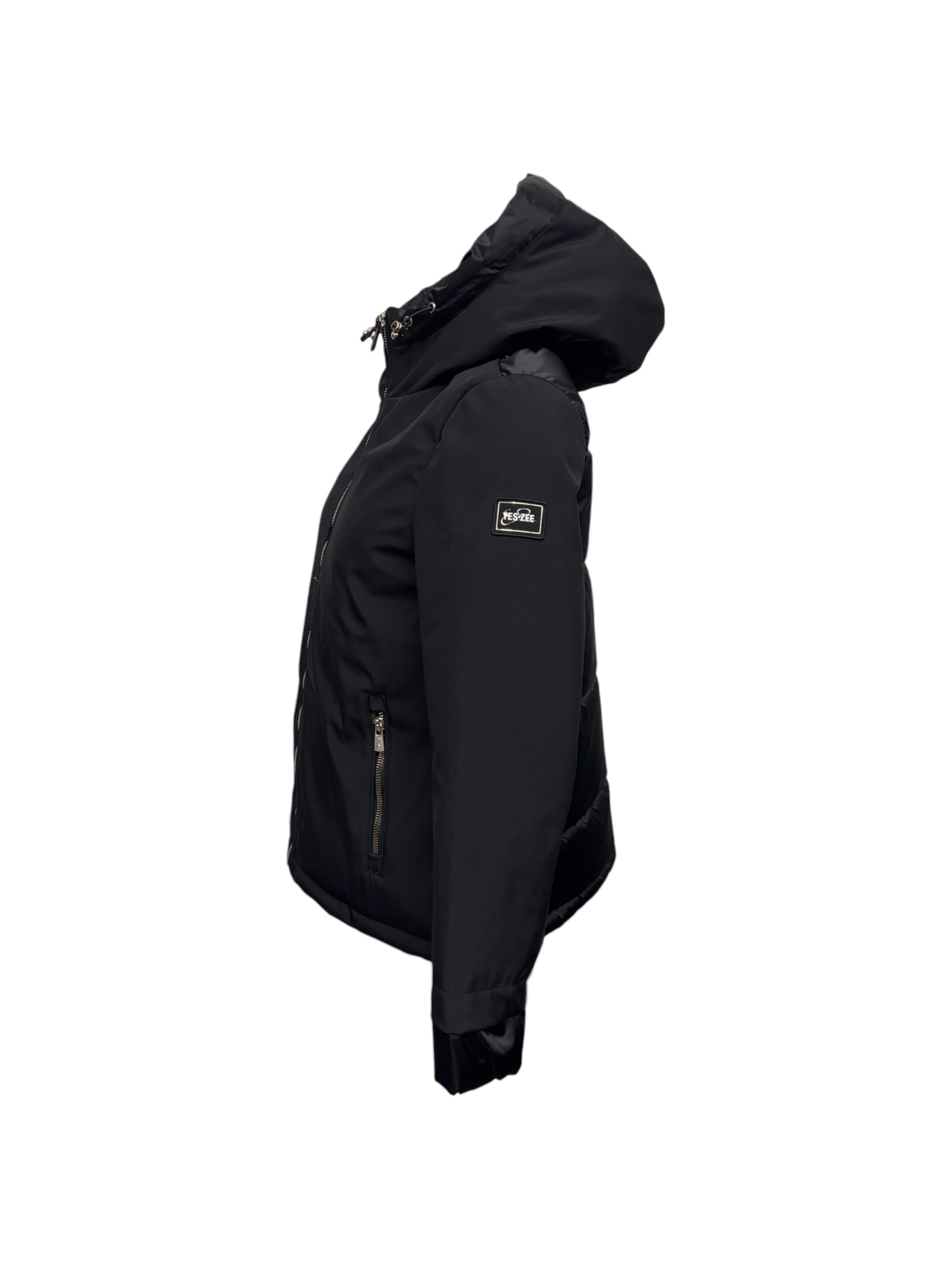 Yes Zee - Giubbino nero donna con cappuccio - immagine 2