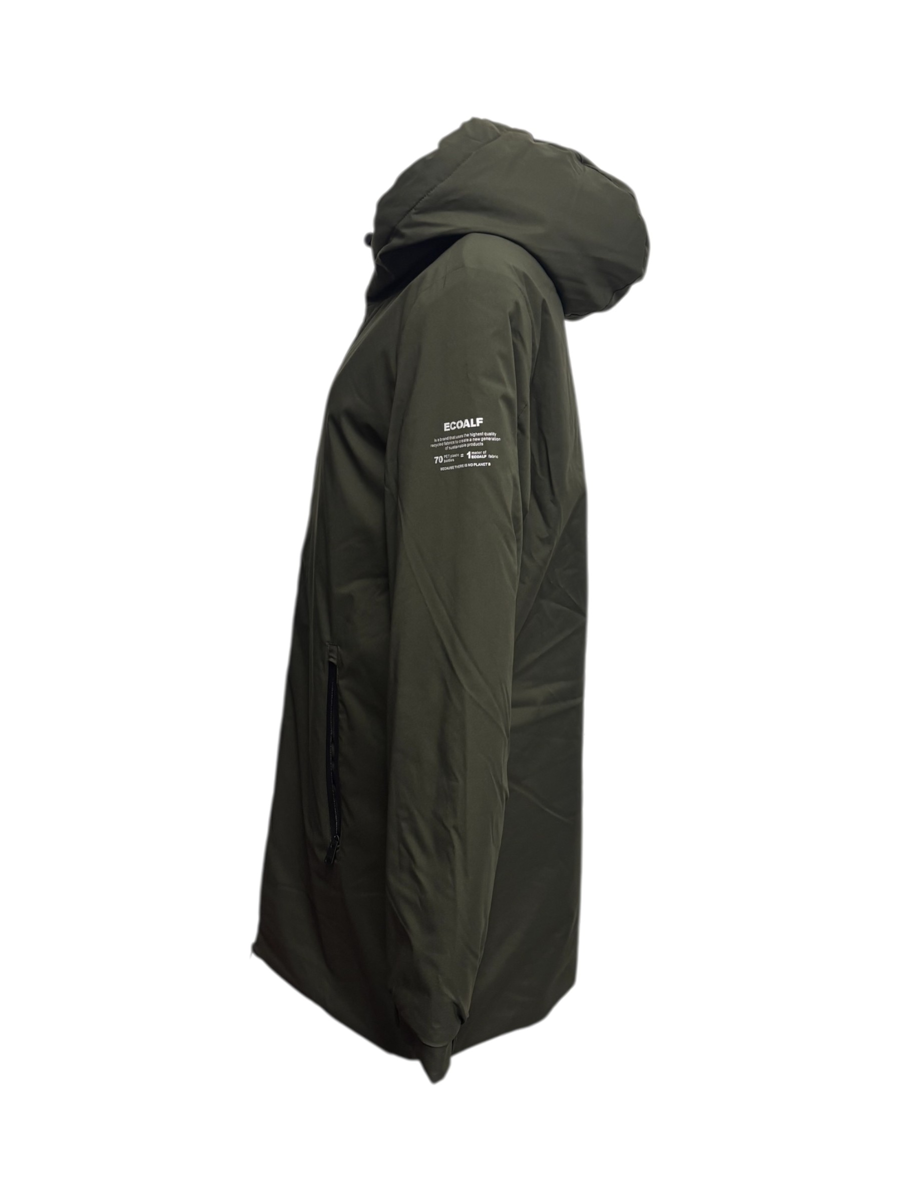 Ecoalf - Giubbotto lungo verde uomo - S - immagine 2