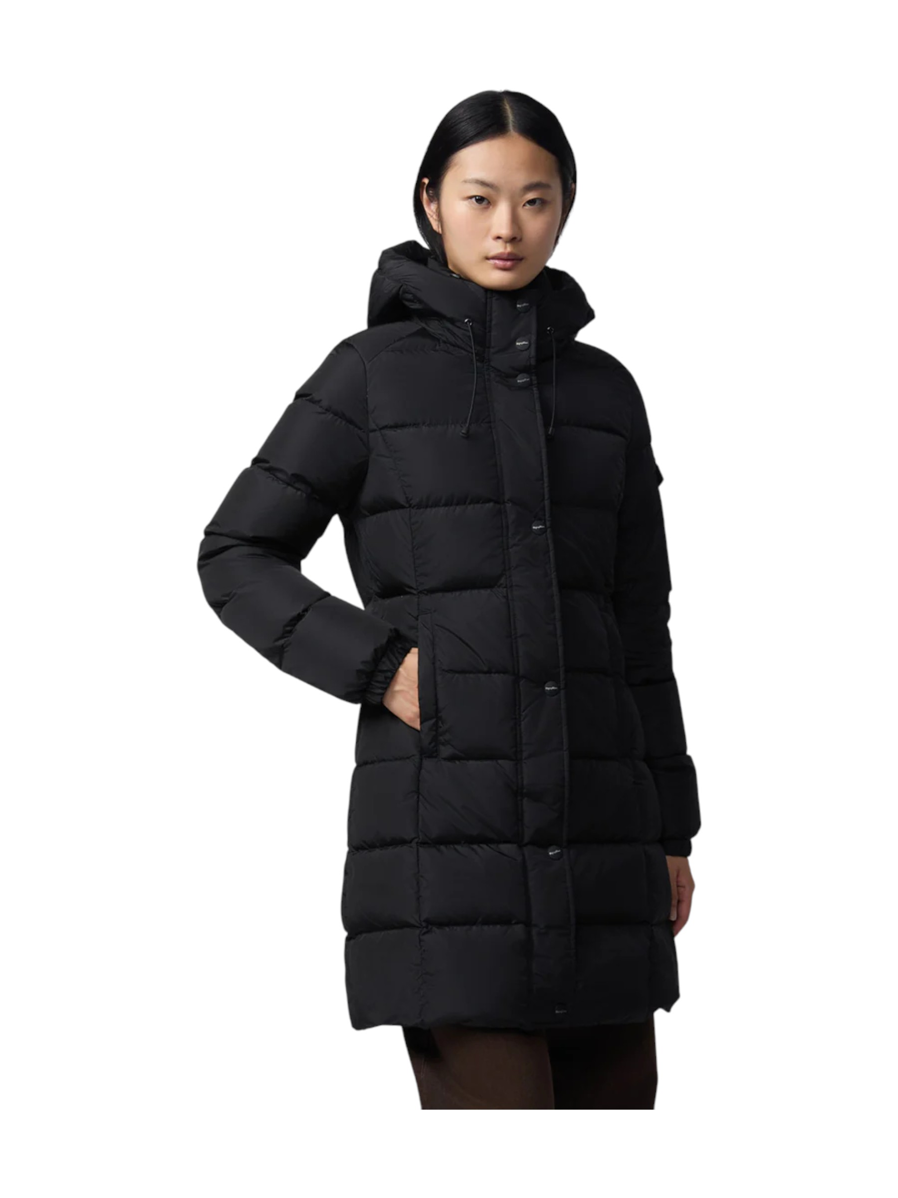 Refrigiwear - Piumino nero donna con cappuccio - XS - immagine 3