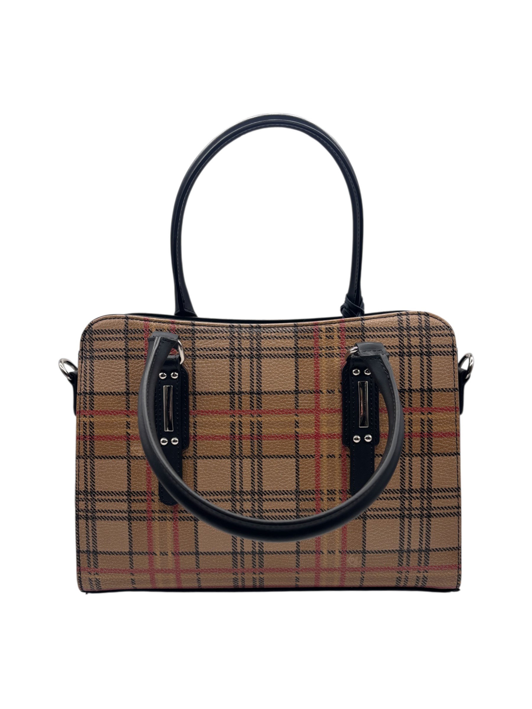 Juice - Borsa a mano in pelle media motivo tartan - immagine 3