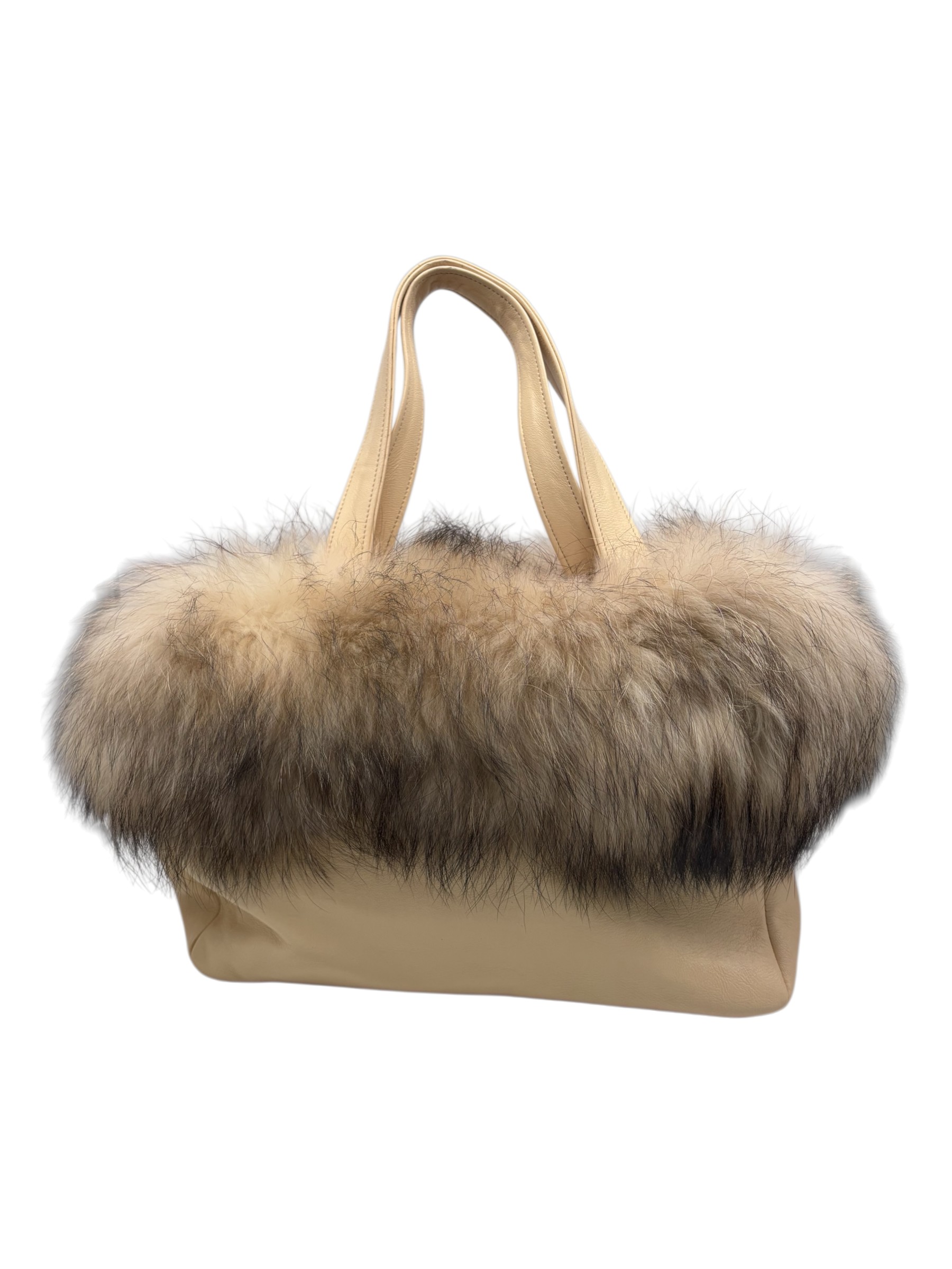 Raphael - Borsa a spalla in pelle con bordo in murmasky - immagine 3