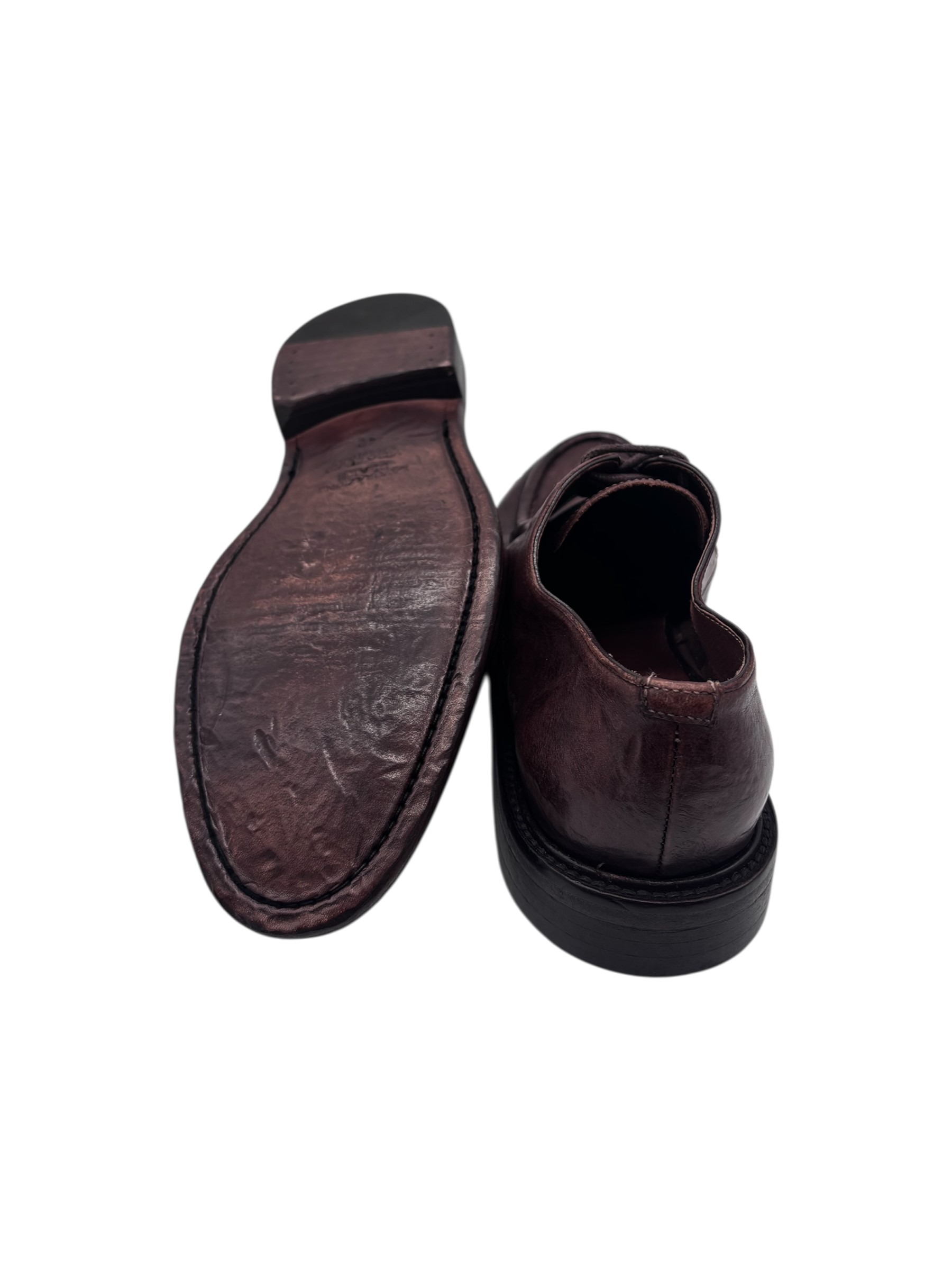 Brecos - Scarpe stringate uomo in pelle spazzolata testa di moro - 42 - immagine 4