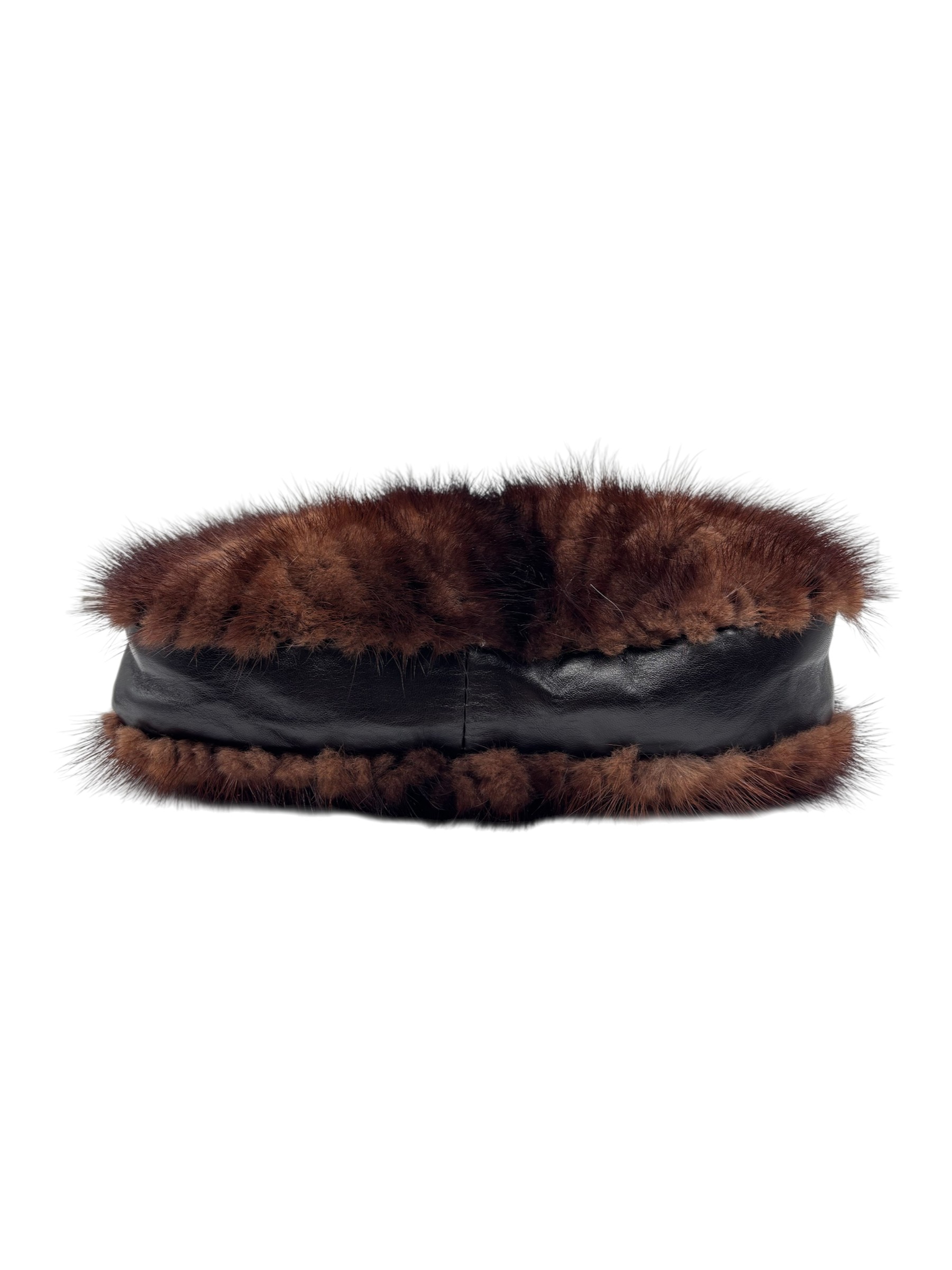 Raphael - Borsa a tracolla in pelle e visone - immagine 4