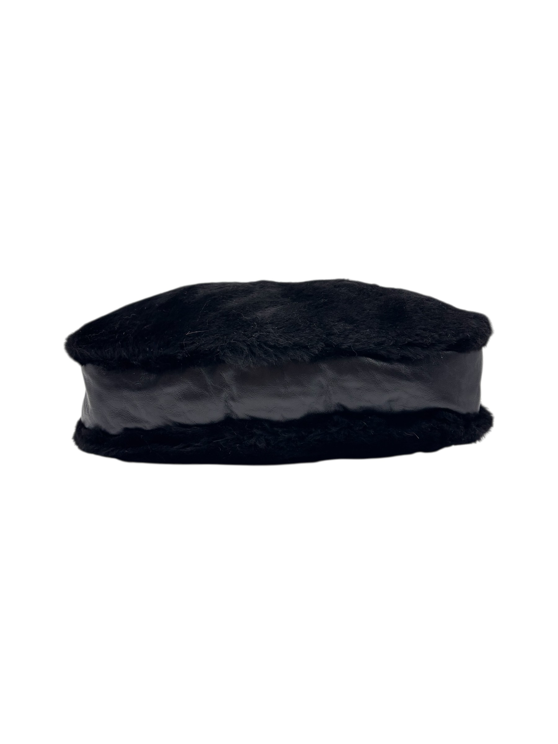 Raphael - Borsa a tracolla in pelle e montone nero - immagine 3