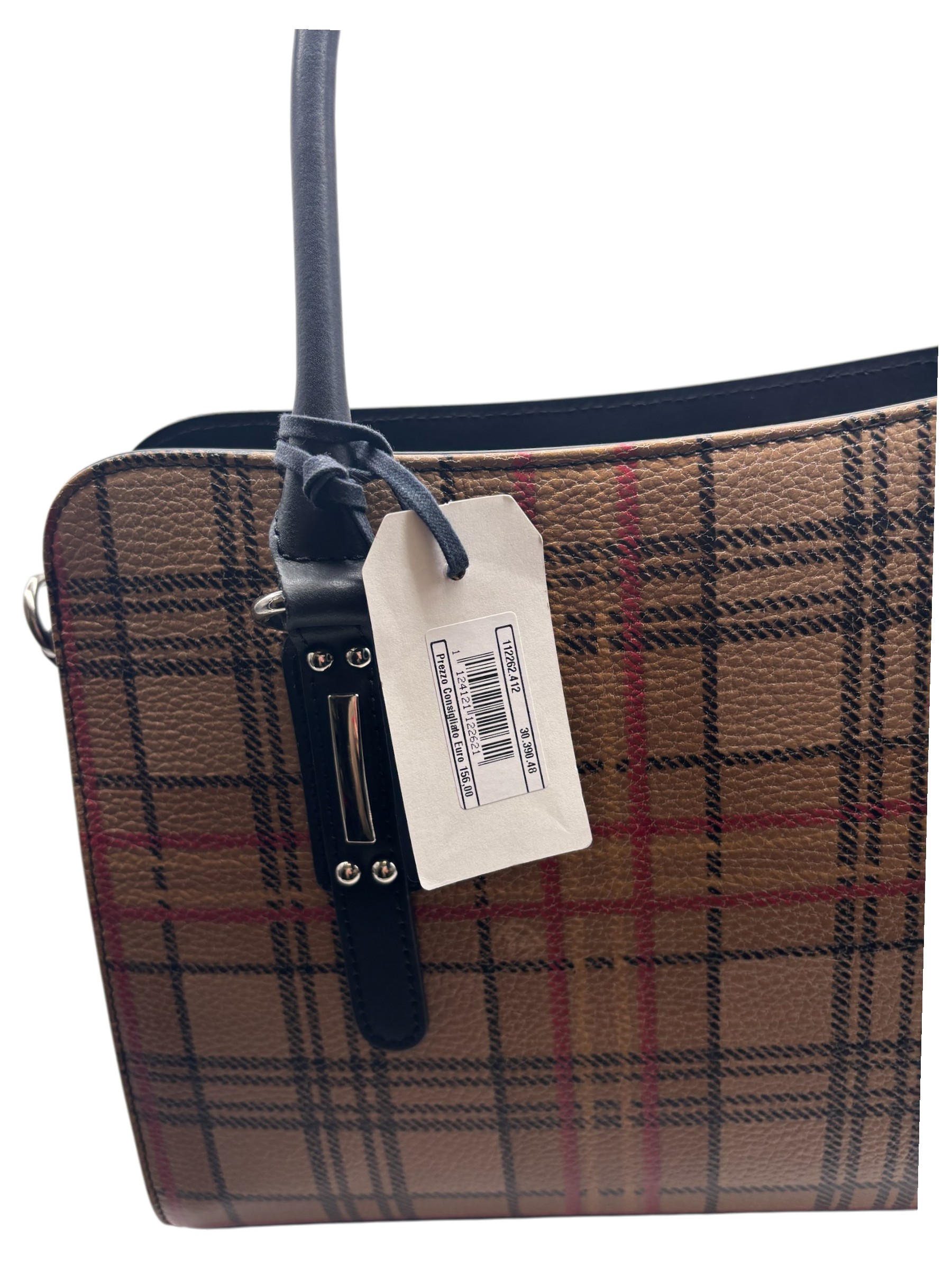 Juice - Borsa a mano in pelle media motivo tartan - immagine 5