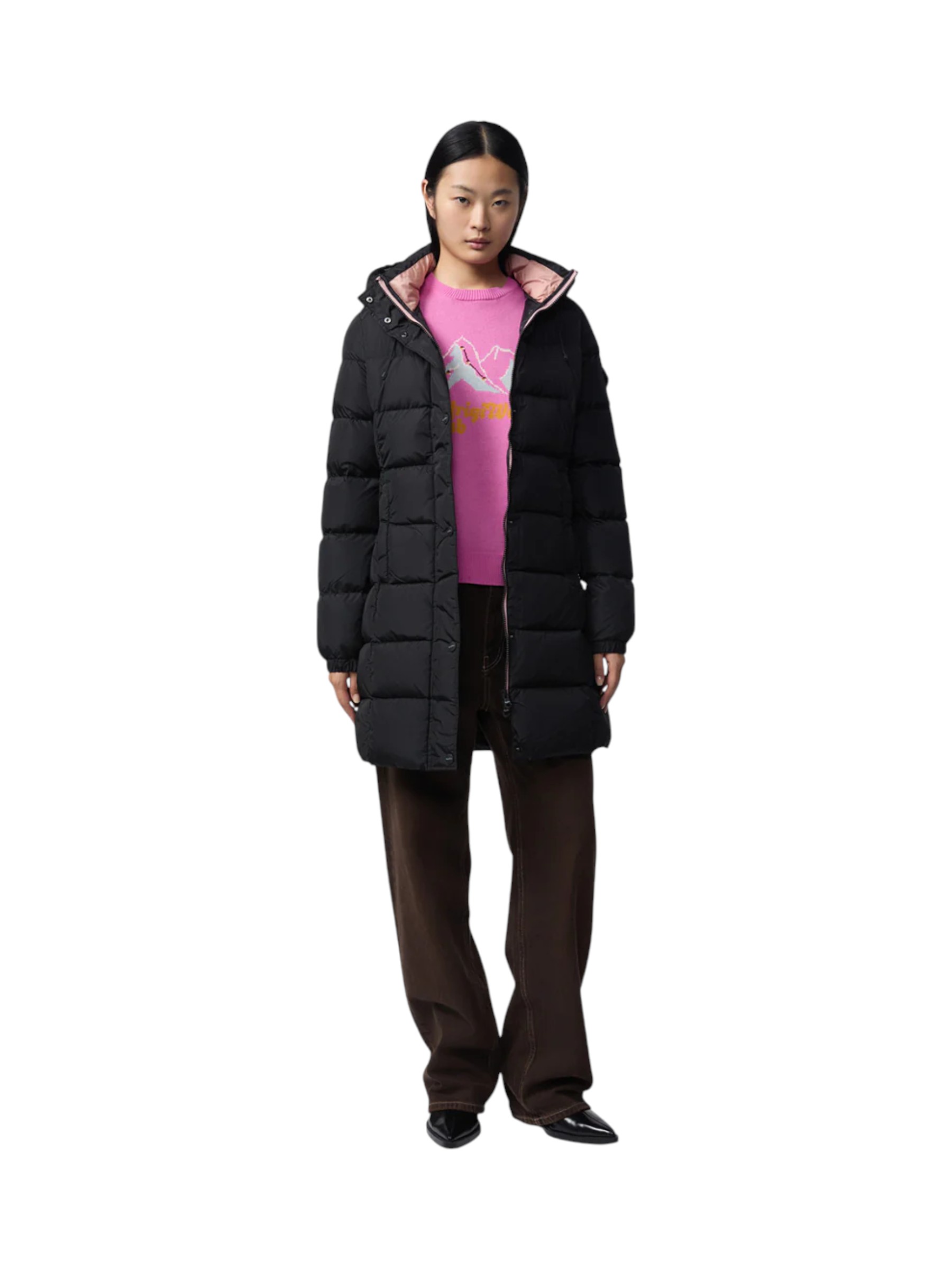 Refrigiwear - Piumino nero donna con cappuccio - XS - immagine 5