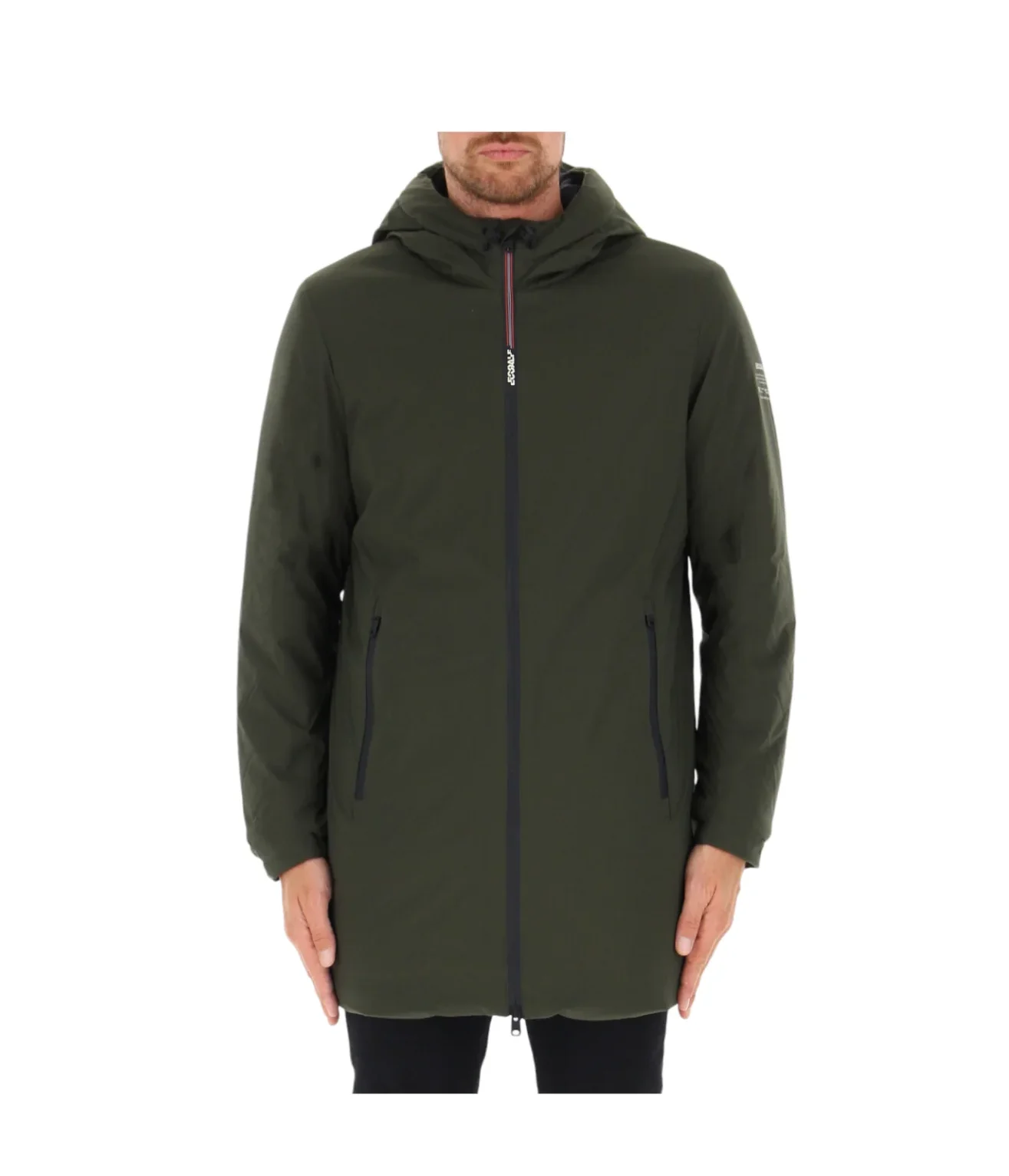 Ecoalf - Giubbotto lungo verde uomo - S - immagine 4