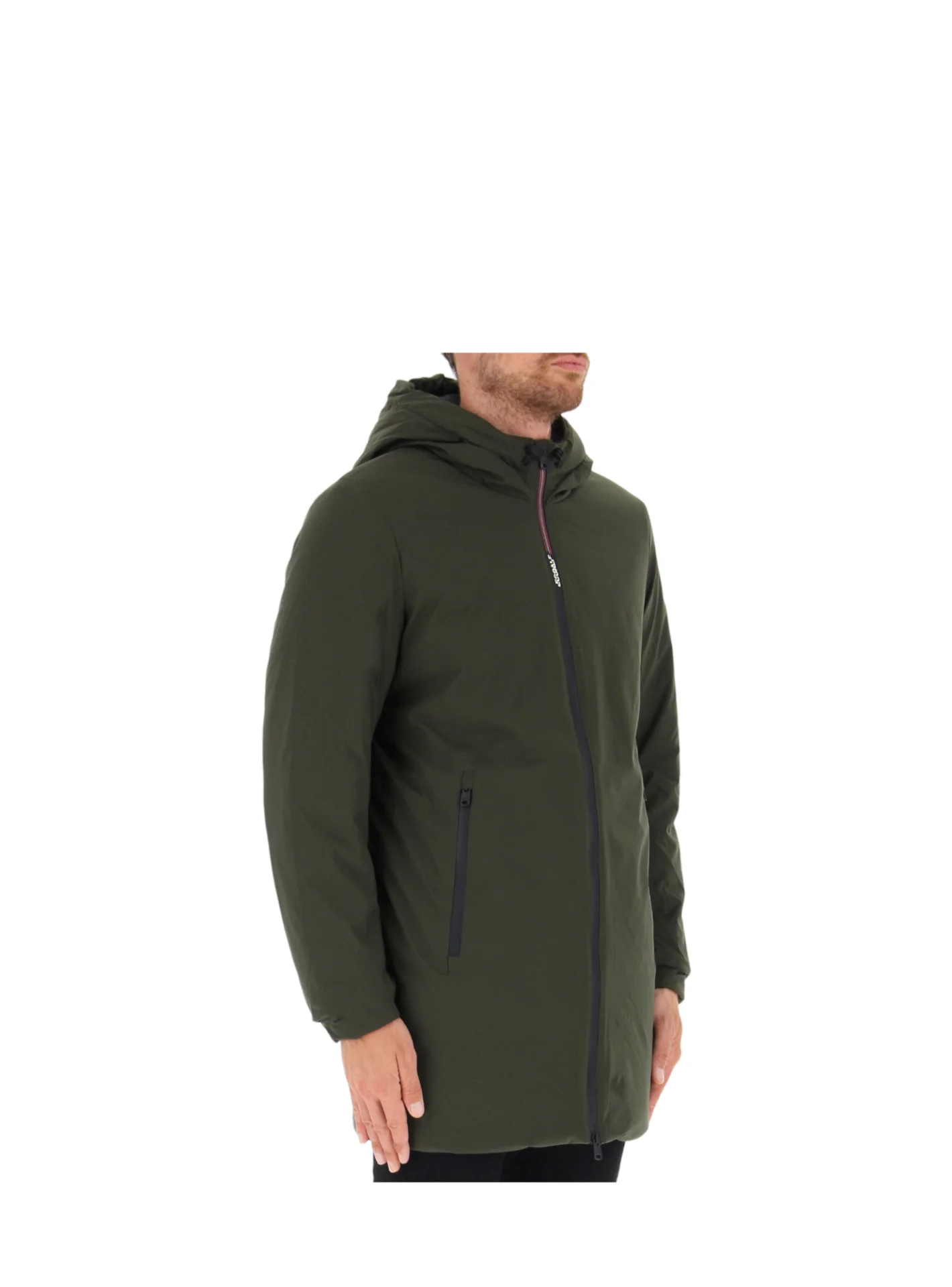 Ecoalf - Giubbotto lungo verde uomo - S - immagine 5