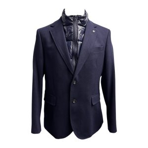 Manuel Ritz - Giacca blu navy con pettorina