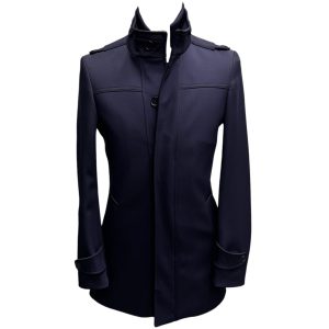D International - Cappotto corto blu uomo