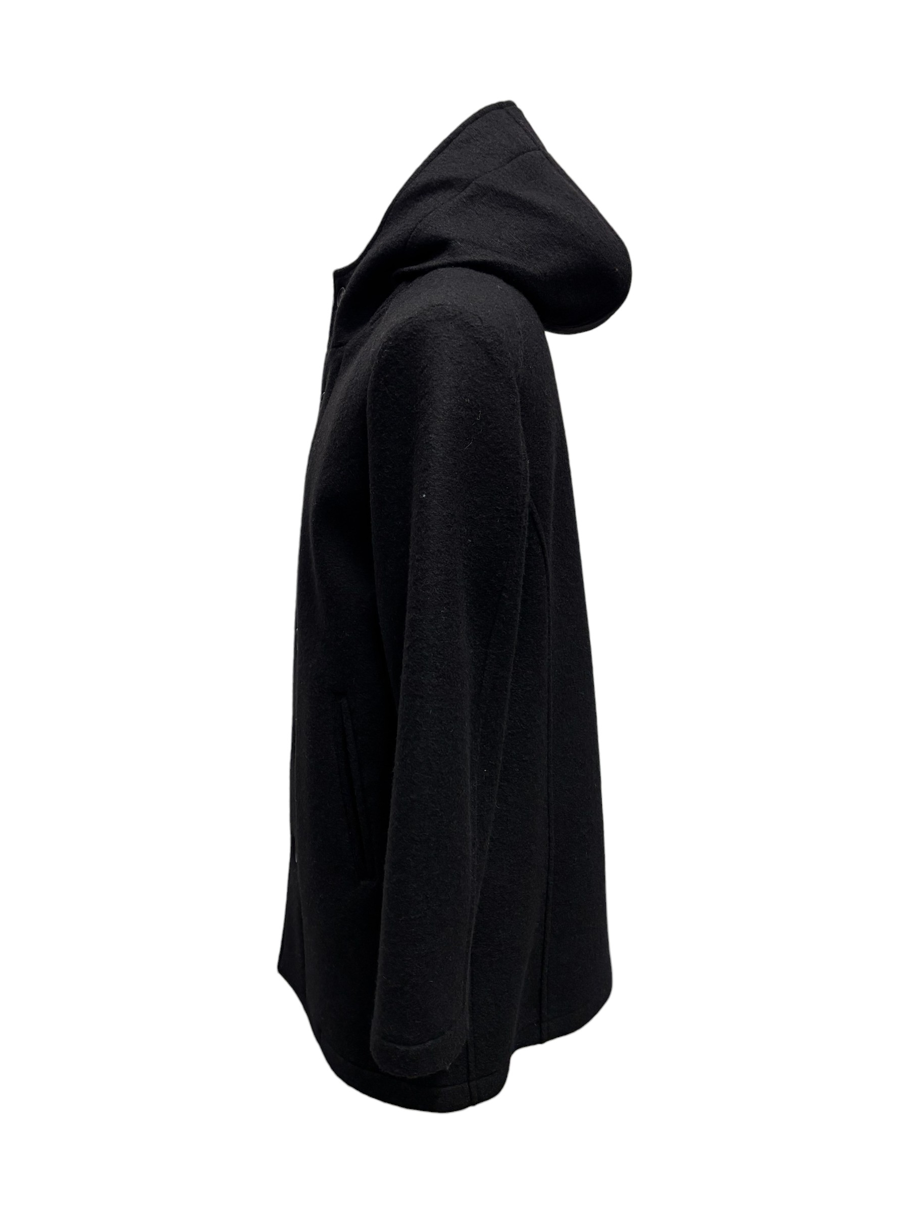 Mentore - Cappotto nero in lana cotta - L - immagine 2