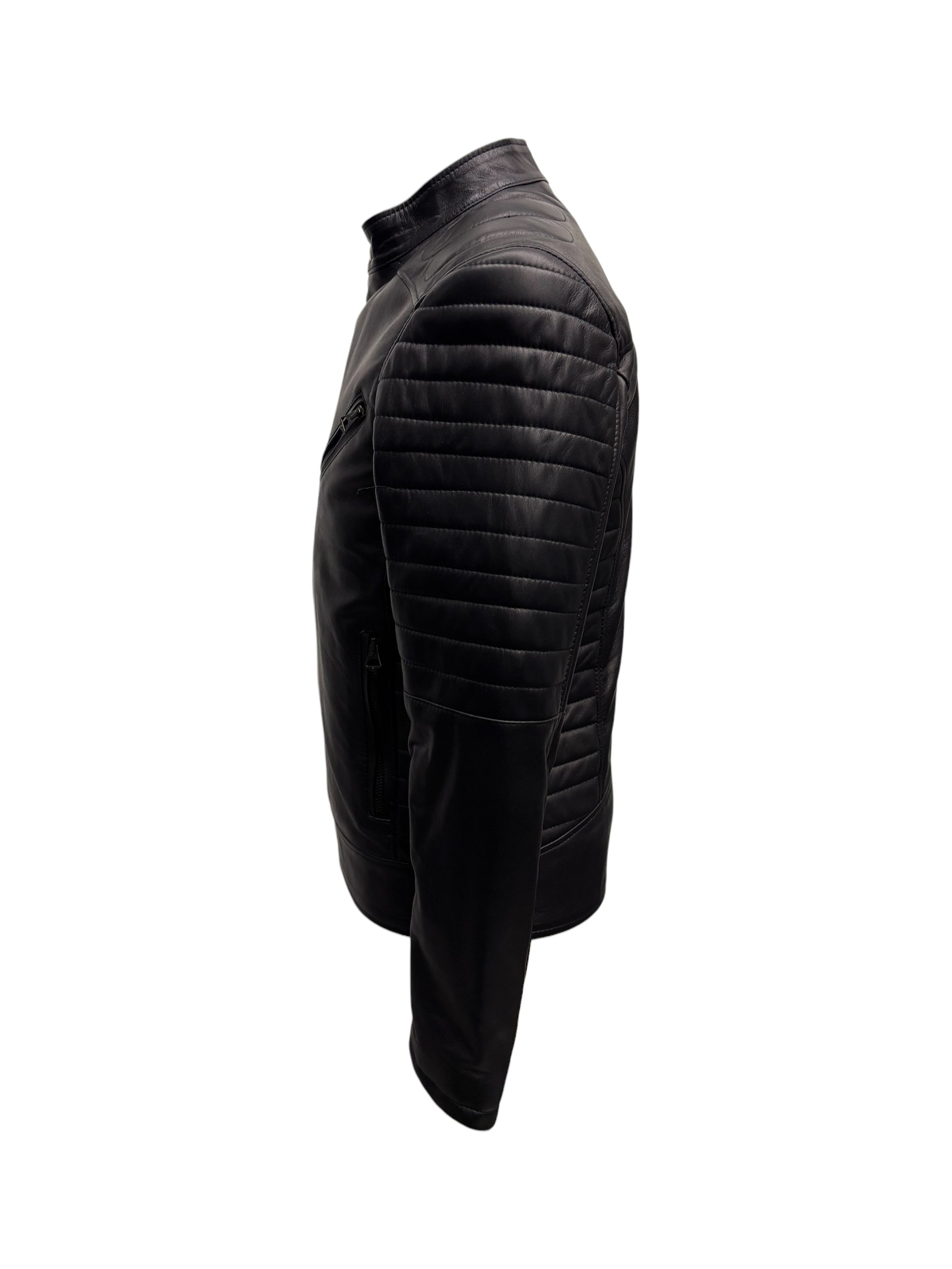 Skin Cover - Giubbino nero in pelle uomo - 48 - immagine 2