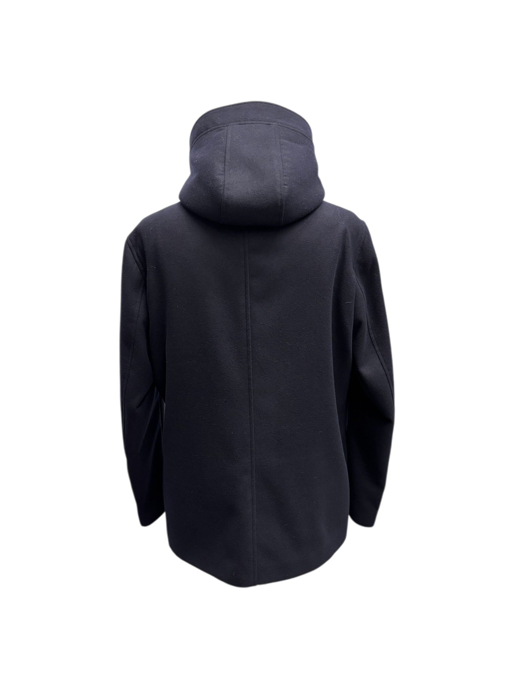 Carlo Carnevale - Cappotto blu navy con cappuccio modello Paride - 54 - immagine 3