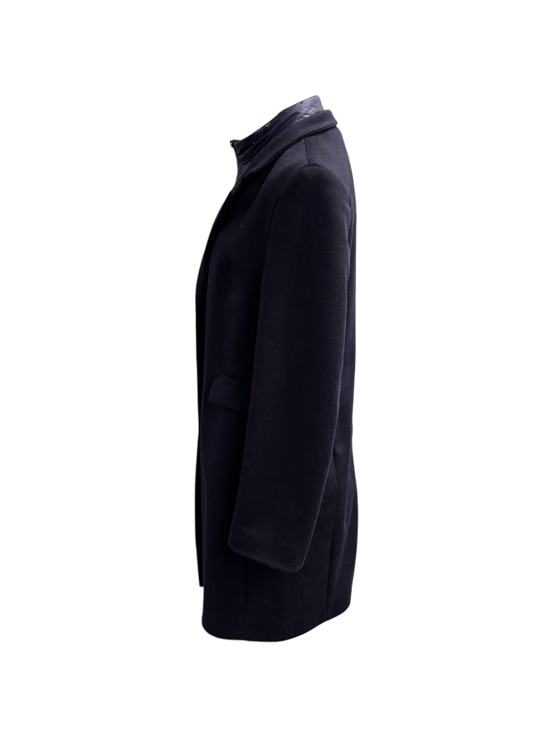 Federica Garoni - Cappotto blu con pettorina in lana e cashmere modello Tulipano - 46 - immagine 3