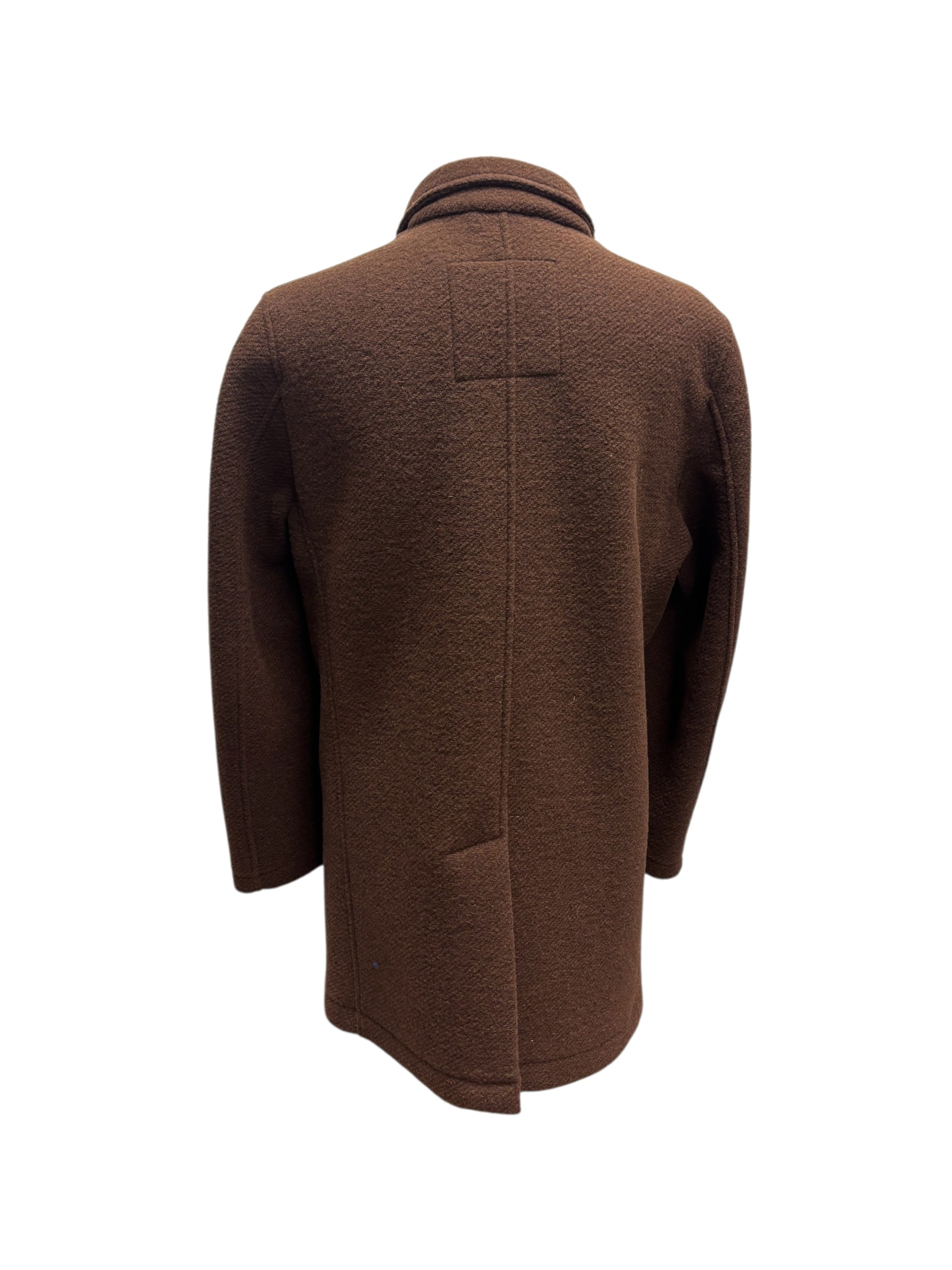 Mentore - Cappotto cioccolato in lana cotta - XL - immagine 3