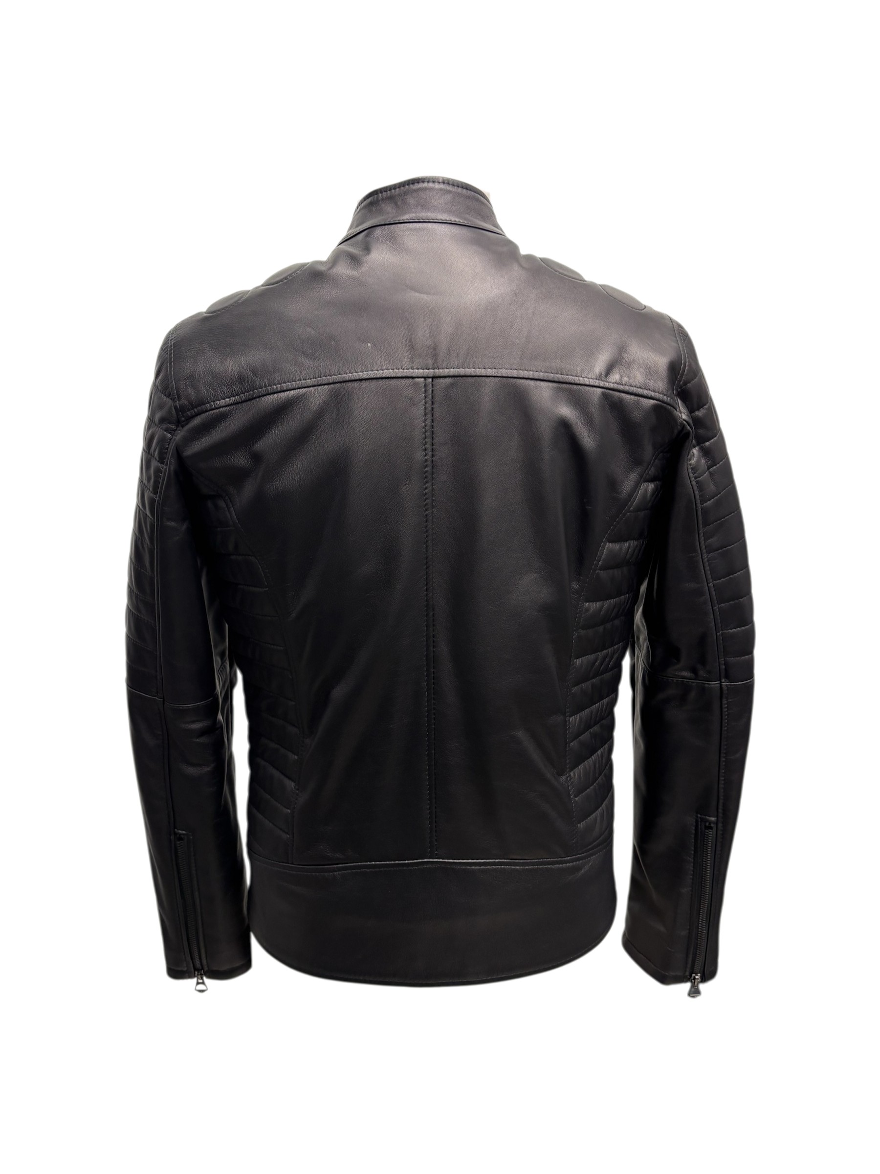 Skin Cover - Giubbino nero in pelle uomo - 48 - immagine 3