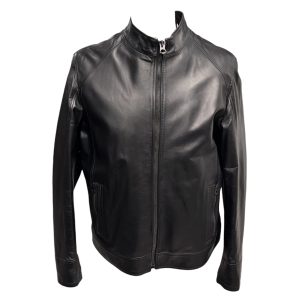 Raphael - Giubbino in pelle nera uomo