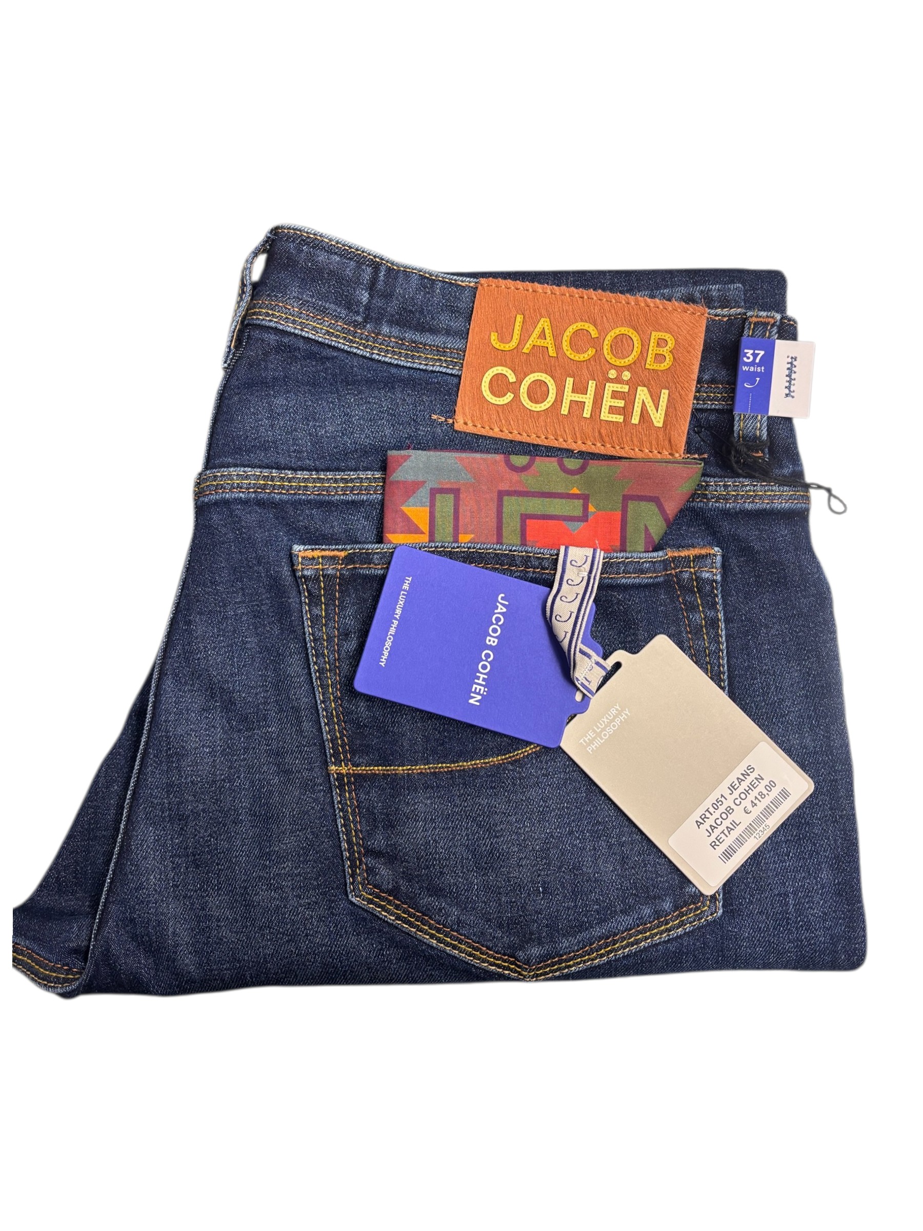 Jacob Cohën – Jeans dark wash modello Bard - W37 - immagine 4