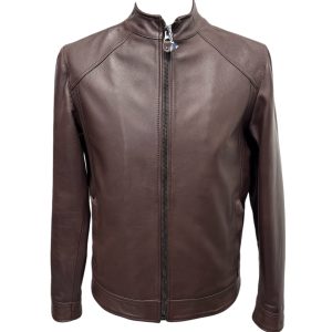 Raphael - Giubbino in pelle testa di moro uomo