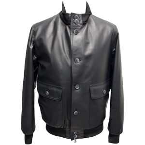 Raphael - Bomber in pelle nera uomo