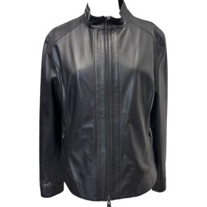 Raphael - Giubbino in pelle nera donna - 50