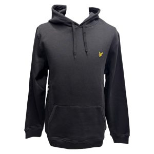 Lyle & Scott - Felpa nera con cappuccio uomo