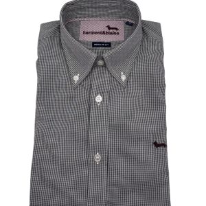 Harmont & Blaine - Camicia regular fit a quadretti bianchi e neri