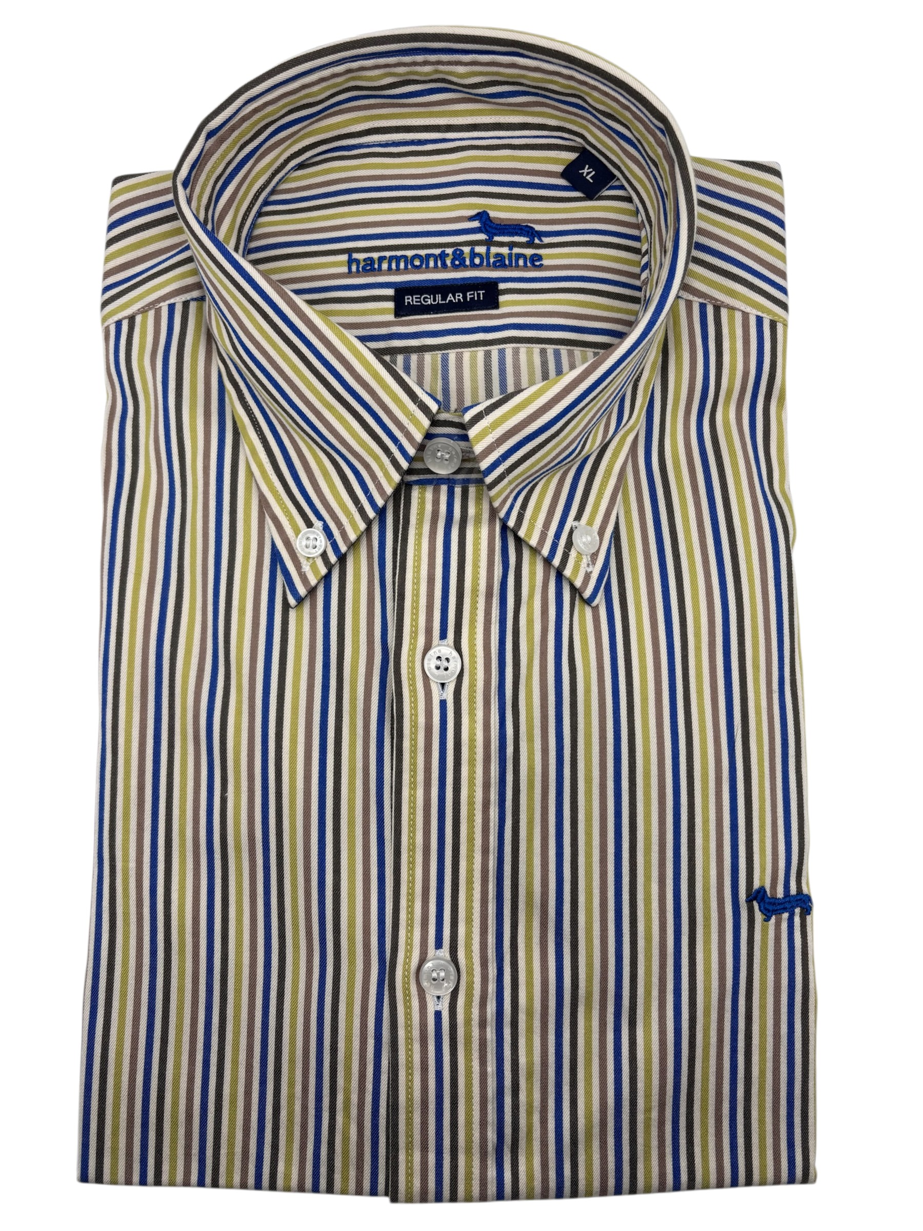 Harmont & Blaine - Camicia regular fit in cotone a righe multicolore