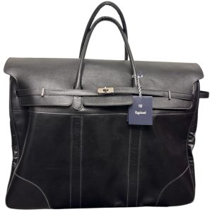 Raphael – Borsone da viaggio in pelle nera modello Birkin