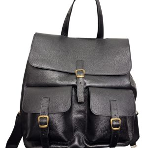 Raphael - Zaino nero in pelle martellata