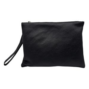 Raphael - Pochette a mano in pelle martellata nera