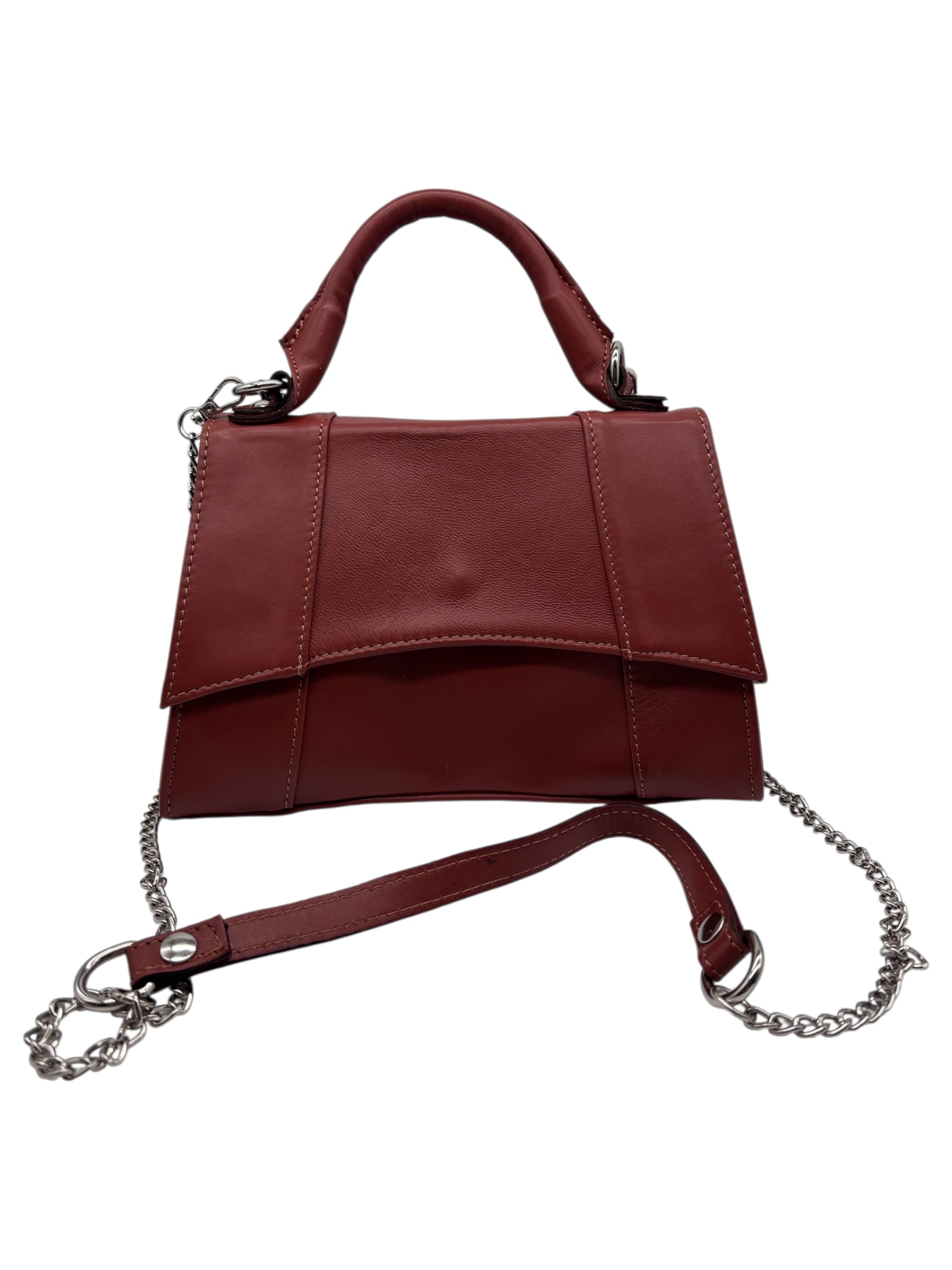 Raphael - Borsa a tracolla in pelle mattone