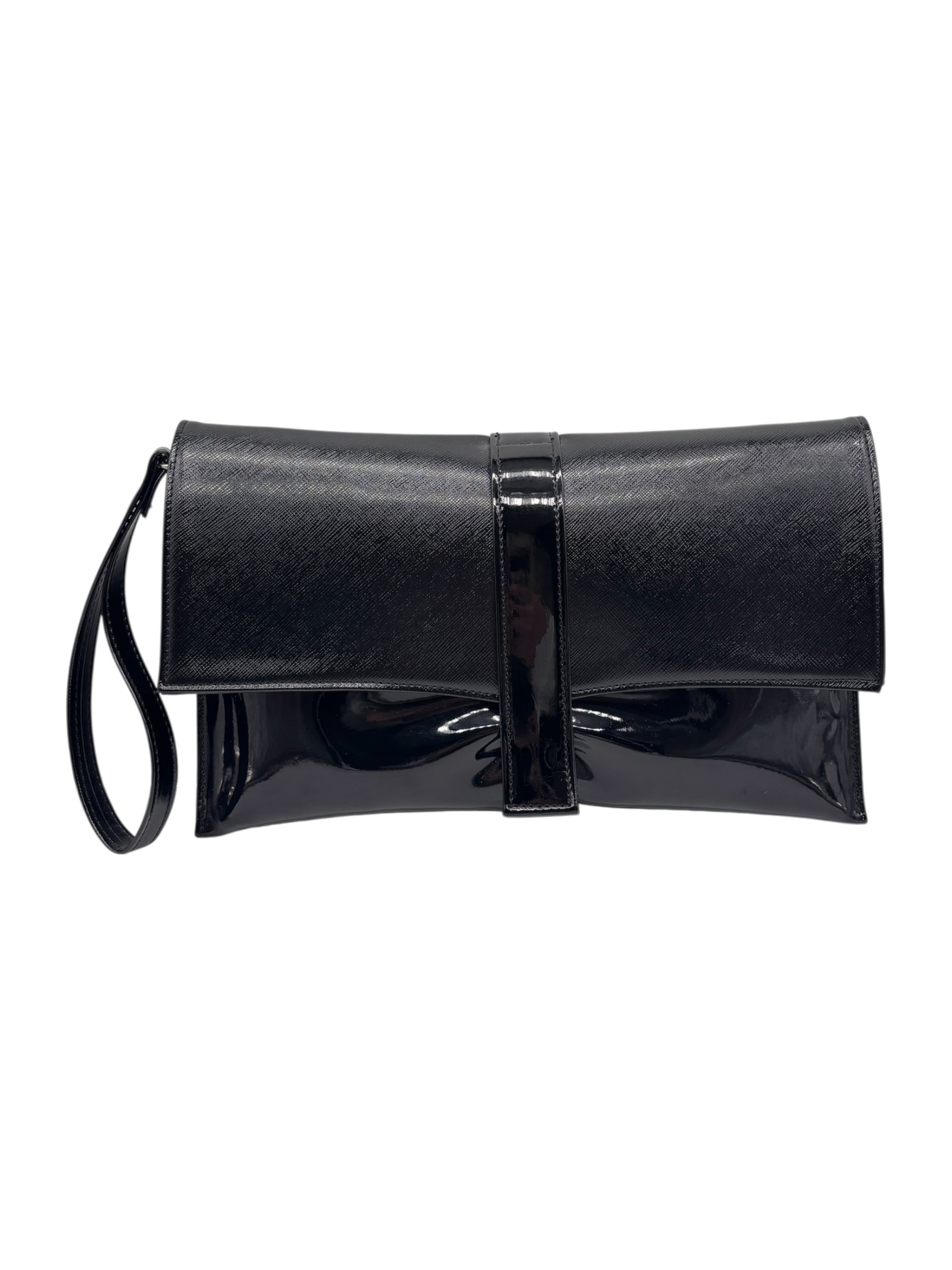 Raphael - Pochette in ecopelle e vernice nera