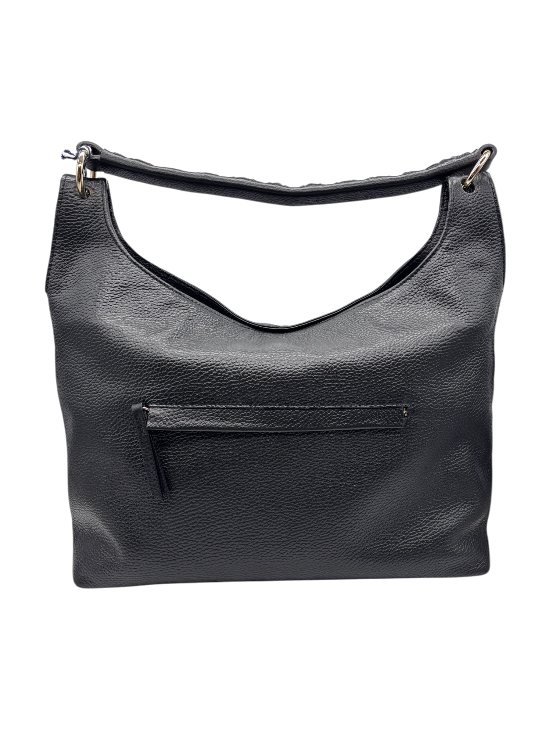 Raphael - Borsa a spalla nera in pelle martellata