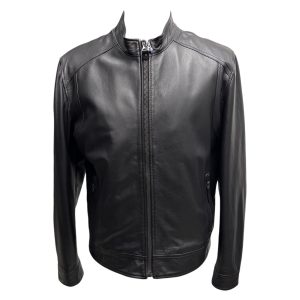 Raphael - Giubbino in pelle nera uomo - 54