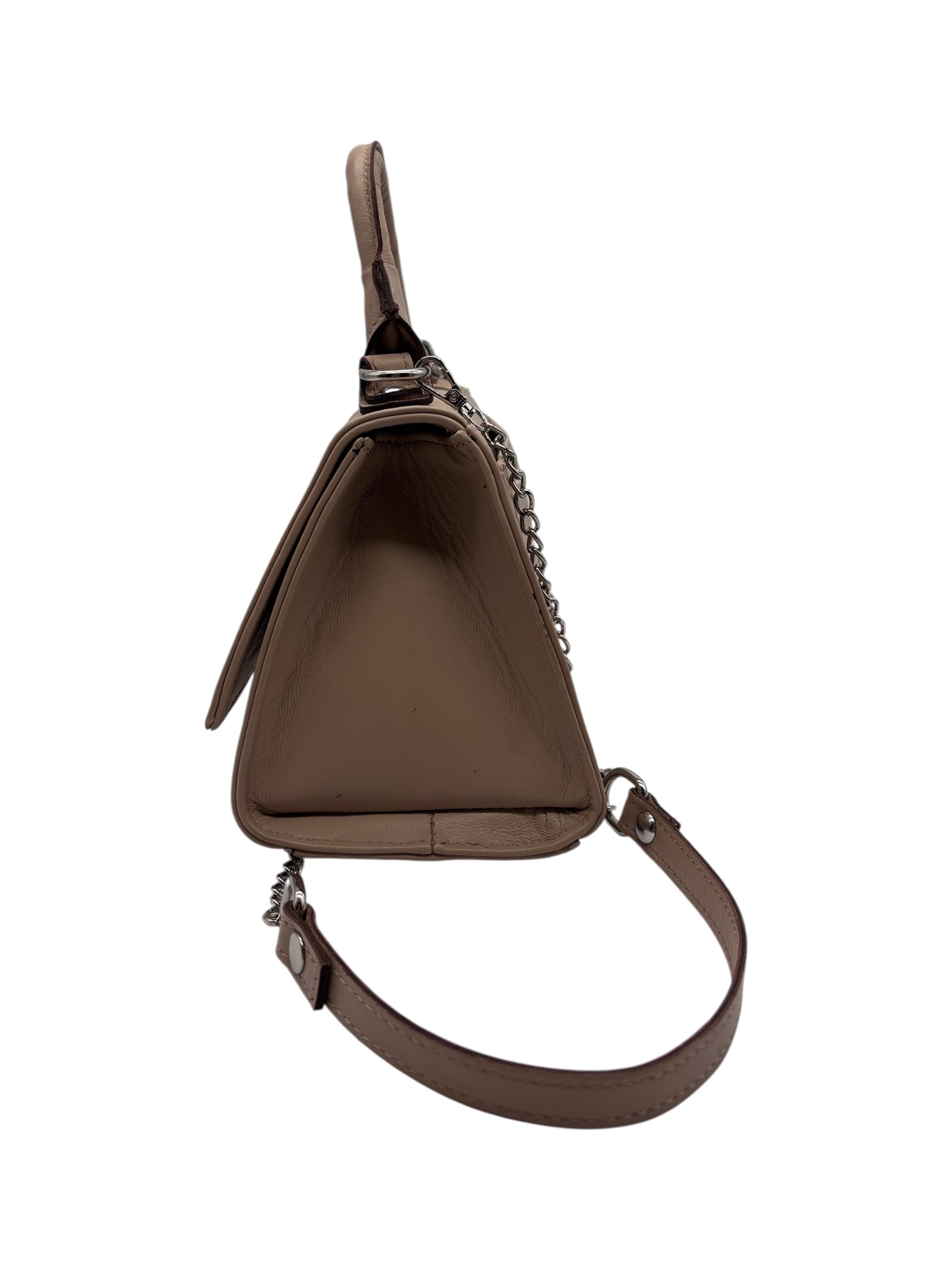 Raphael - Borsa a tracolla in pelle beige - immagine 2