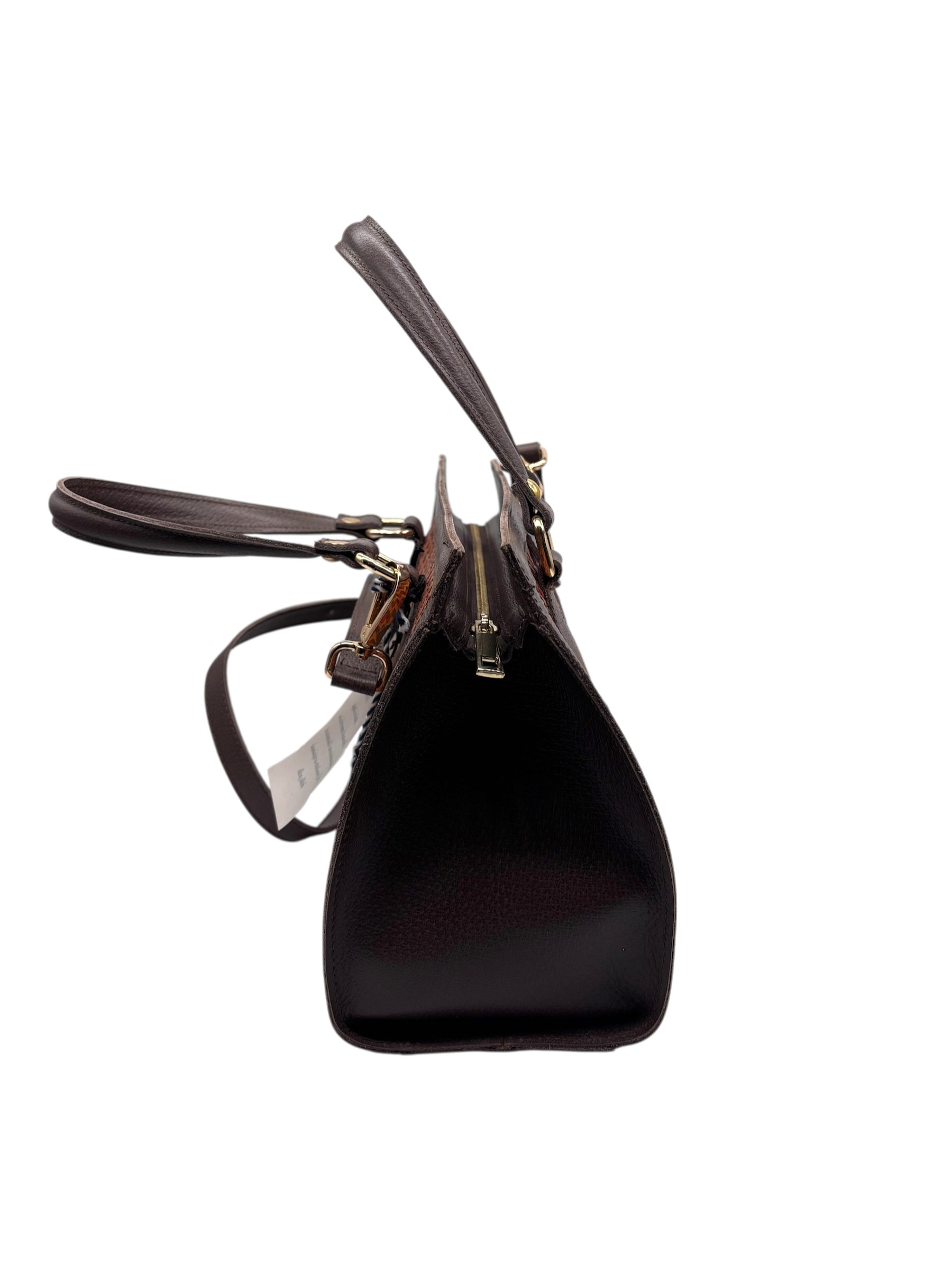 Raphael - Borsa a mano in pelle intrecciata multicolore - immagine 2