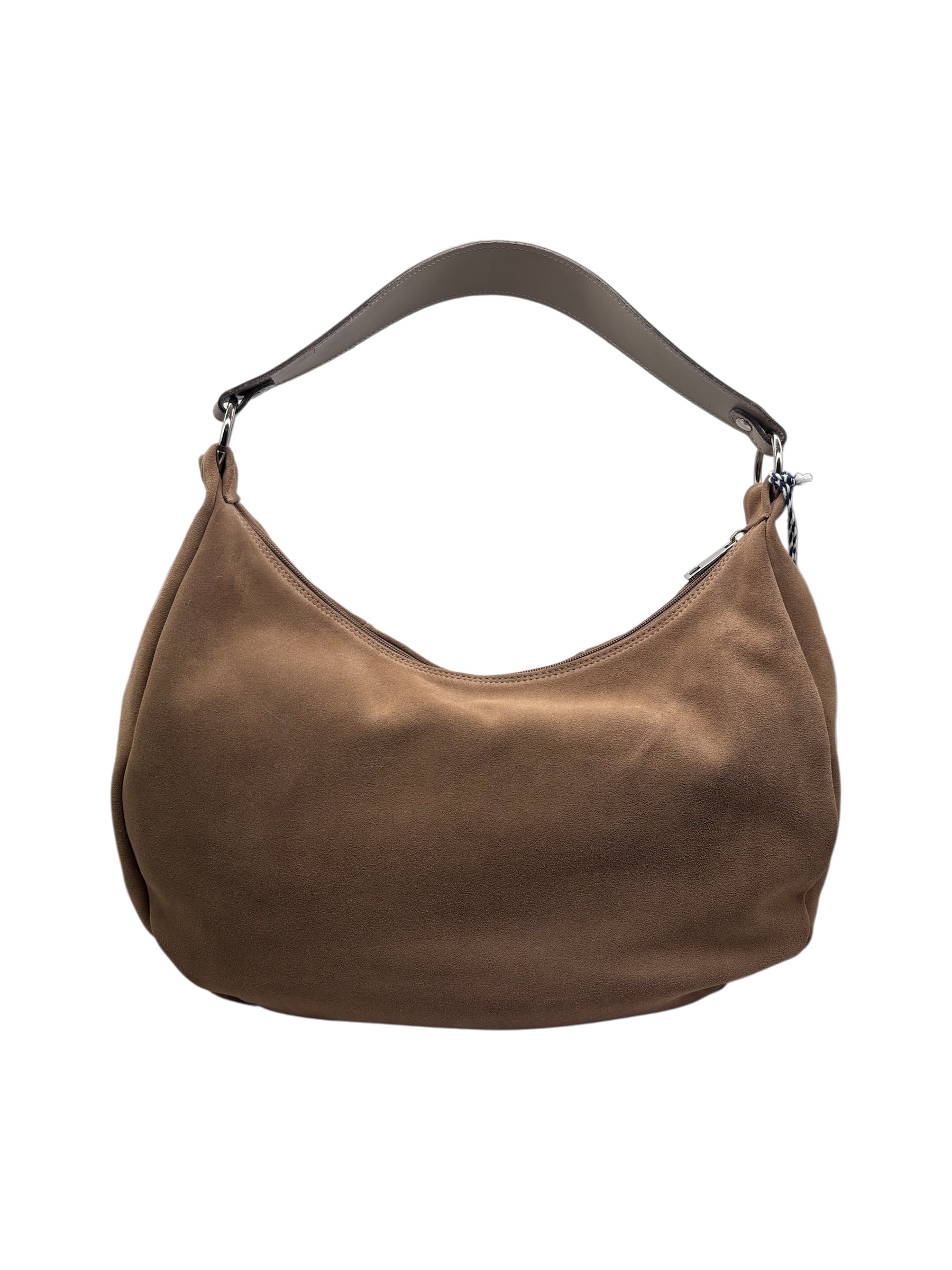 Raphael - Borsa a spalla in pelle scamosciata cammello - immagine 3