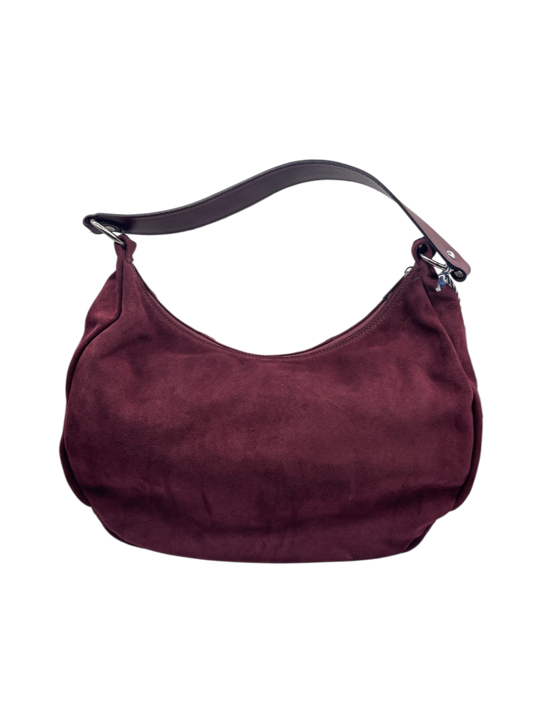 Raphael - Borsa a spalla in pelle scamosciata bordeaux - immagine 3