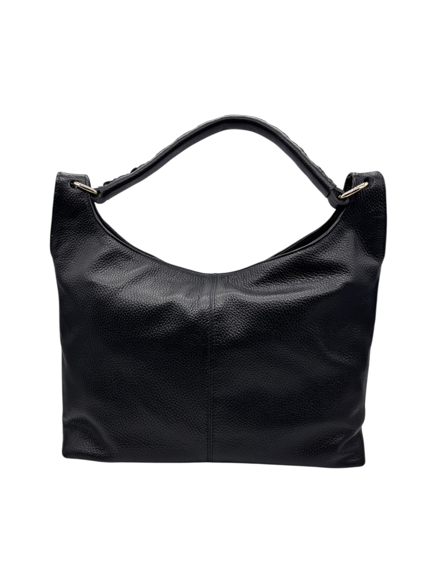 Raphael - Borsa a spalla nera in pelle martellata - immagine 3