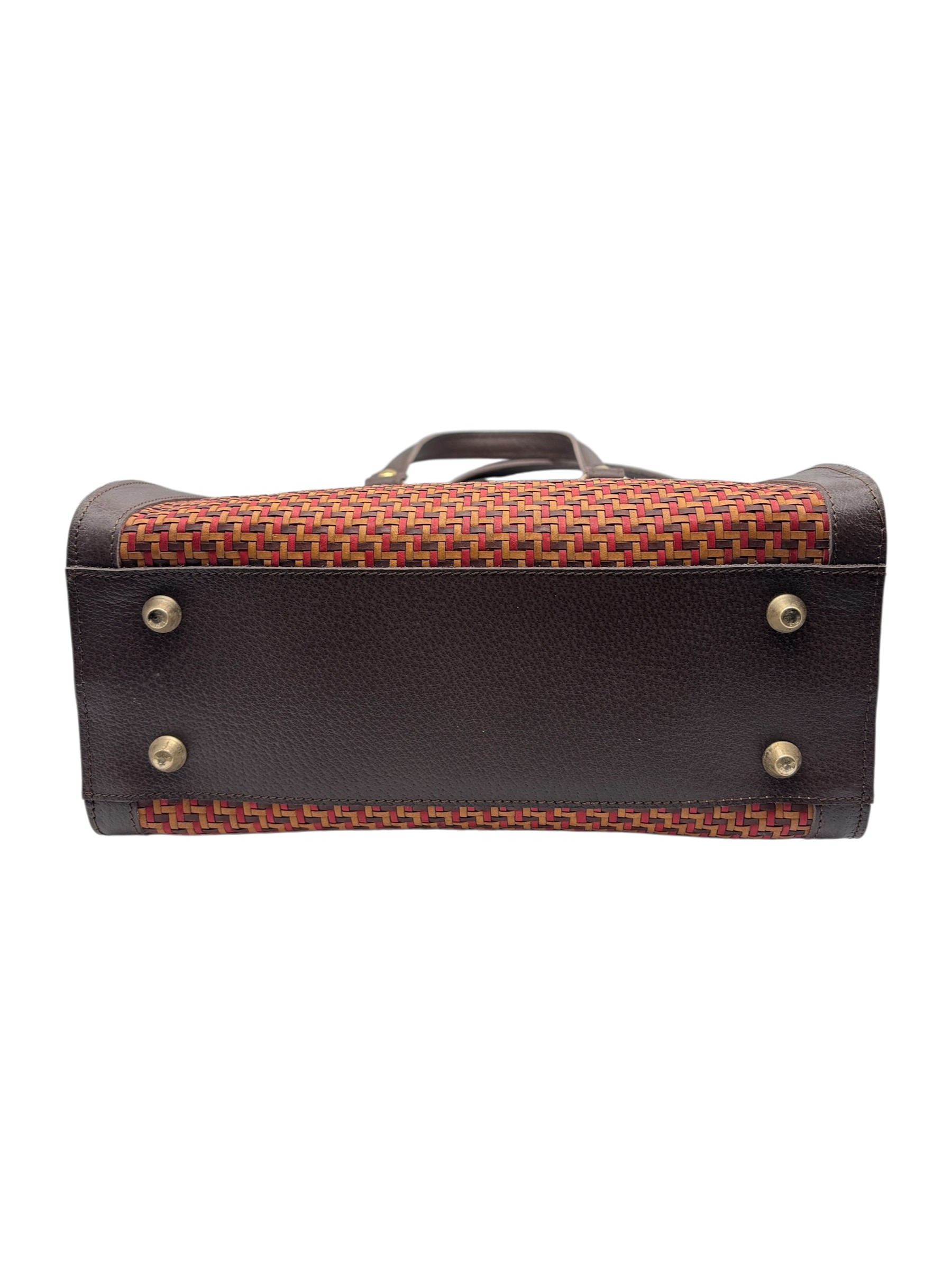 Raphael - Borsa a mano in pelle intrecciata multicolore - immagine 4