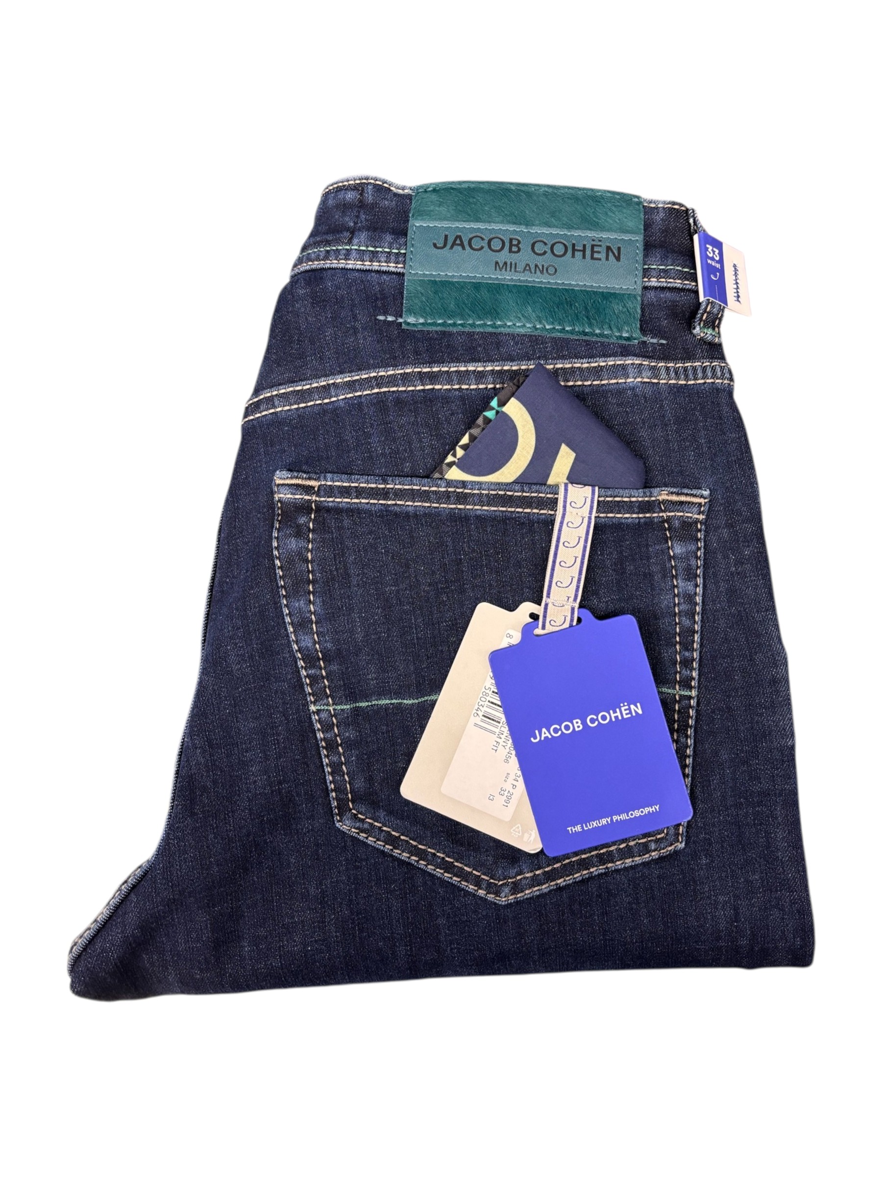 Jacob Cohën - Jeans dark wash modello Lenny - immagine 4