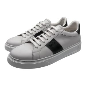 Brecos - Sneakers uomo in pelle bianca e verde - 42