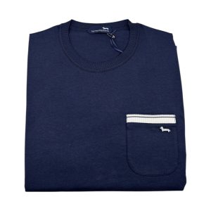 Harmont & Blaine - T-shirt donna blu con taschino